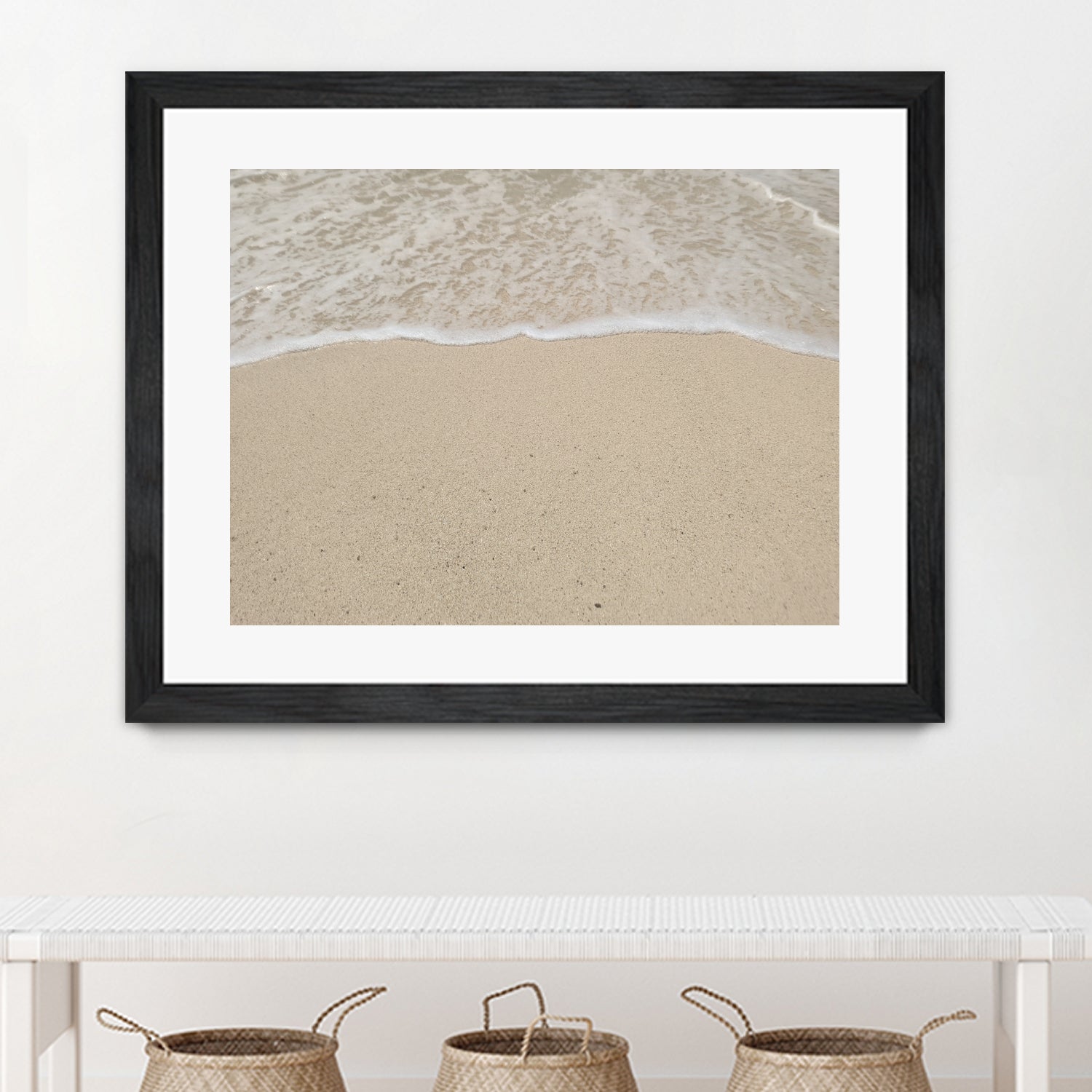 Where the ocean meets by Jennifer Cheng on GIANT ART - beige costal