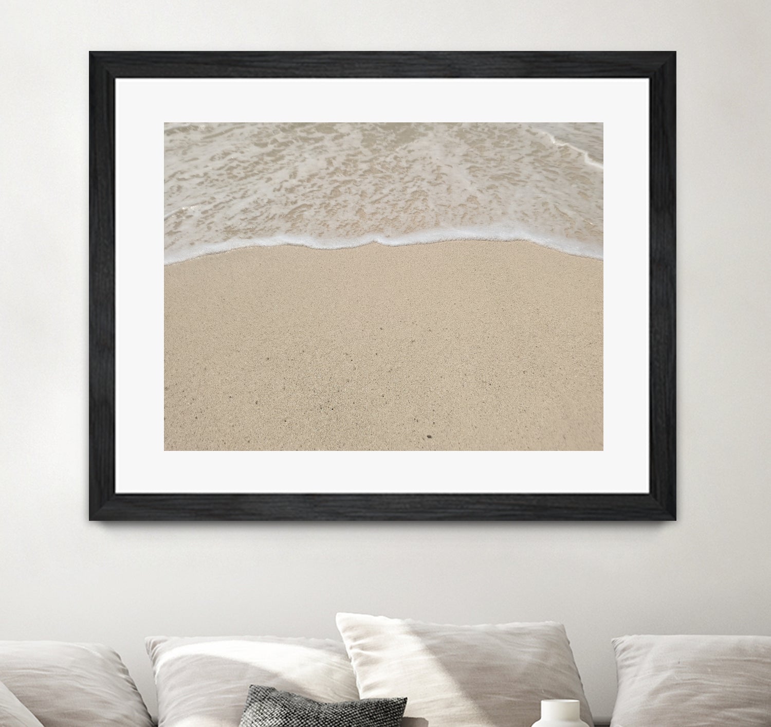 Where the ocean meets by Jennifer Cheng on GIANT ART - beige costal