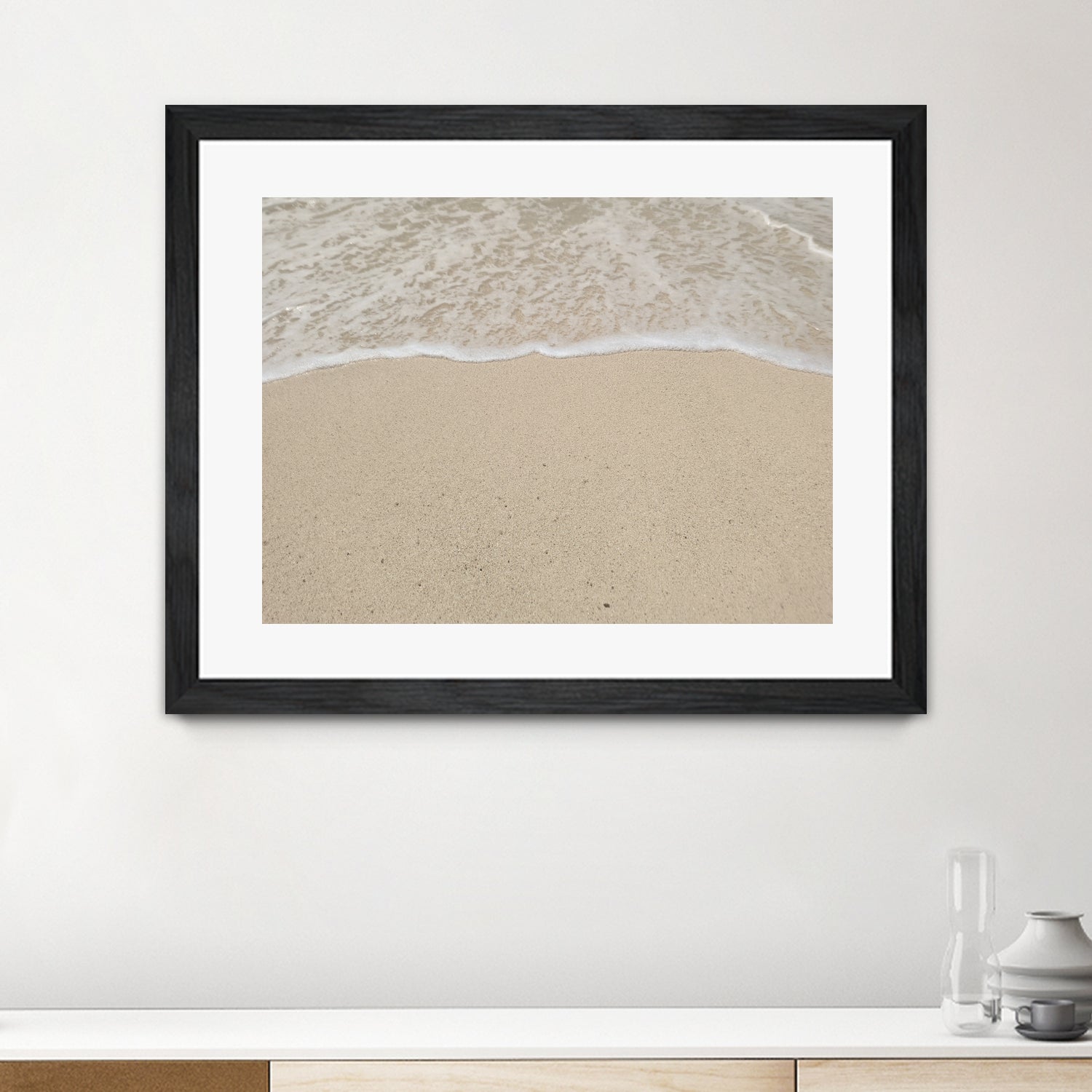 Where the ocean meets by Jennifer Cheng on GIANT ART - beige costal