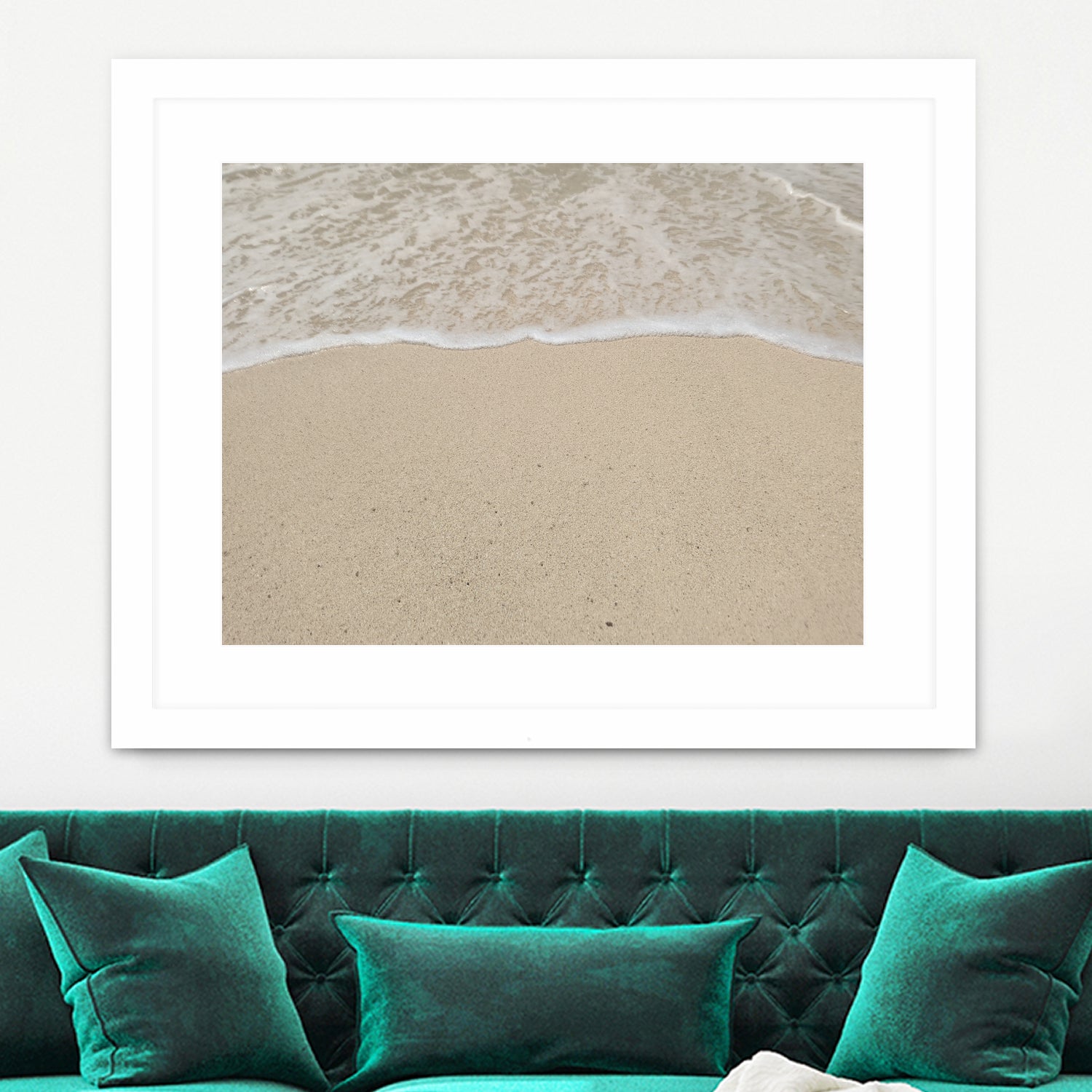 Where the ocean meets by Jennifer Cheng on GIANT ART - beige costal