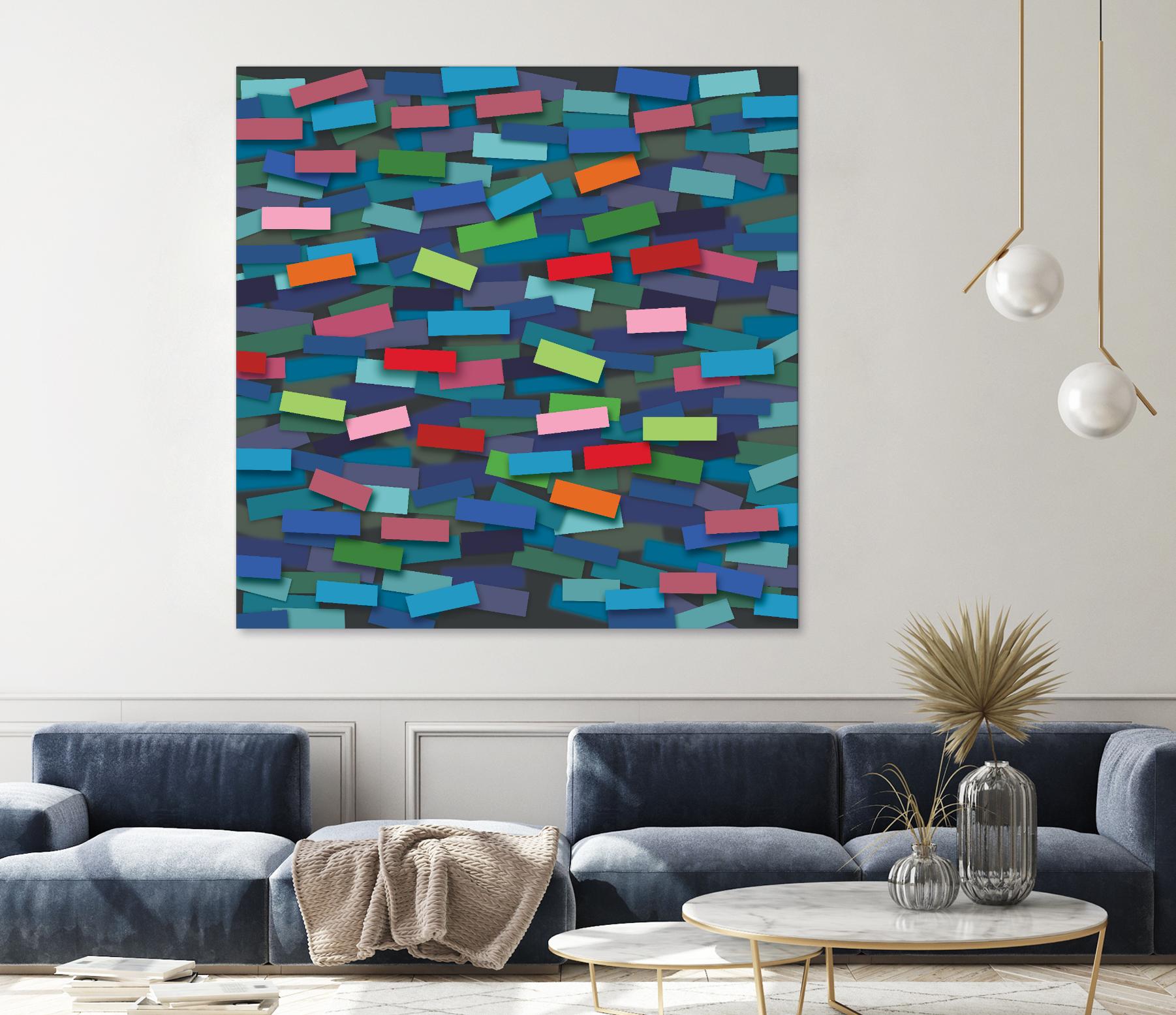 OCEAN- bleu by Celine Cimon on GIANT ART - blue abstract canadian