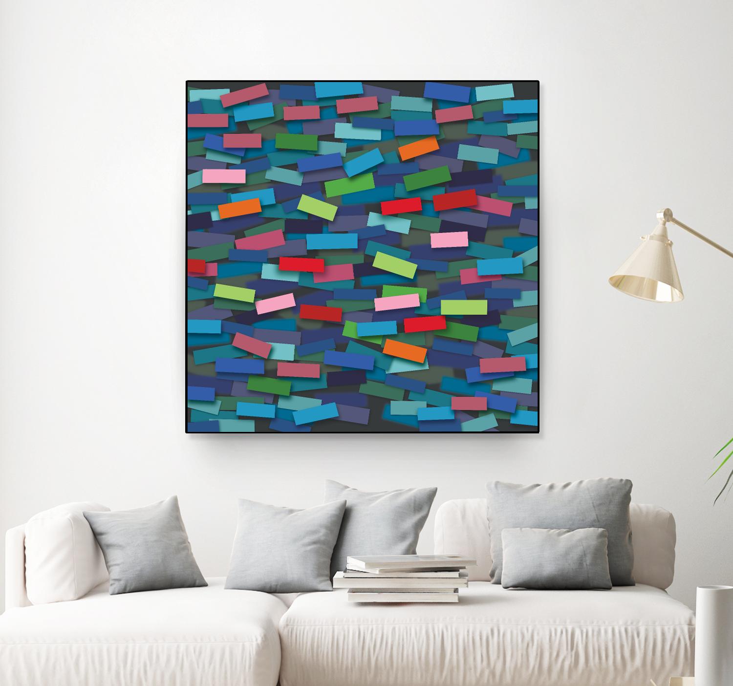 OCEAN- bleu by Celine Cimon on GIANT ART - blue abstract canadian