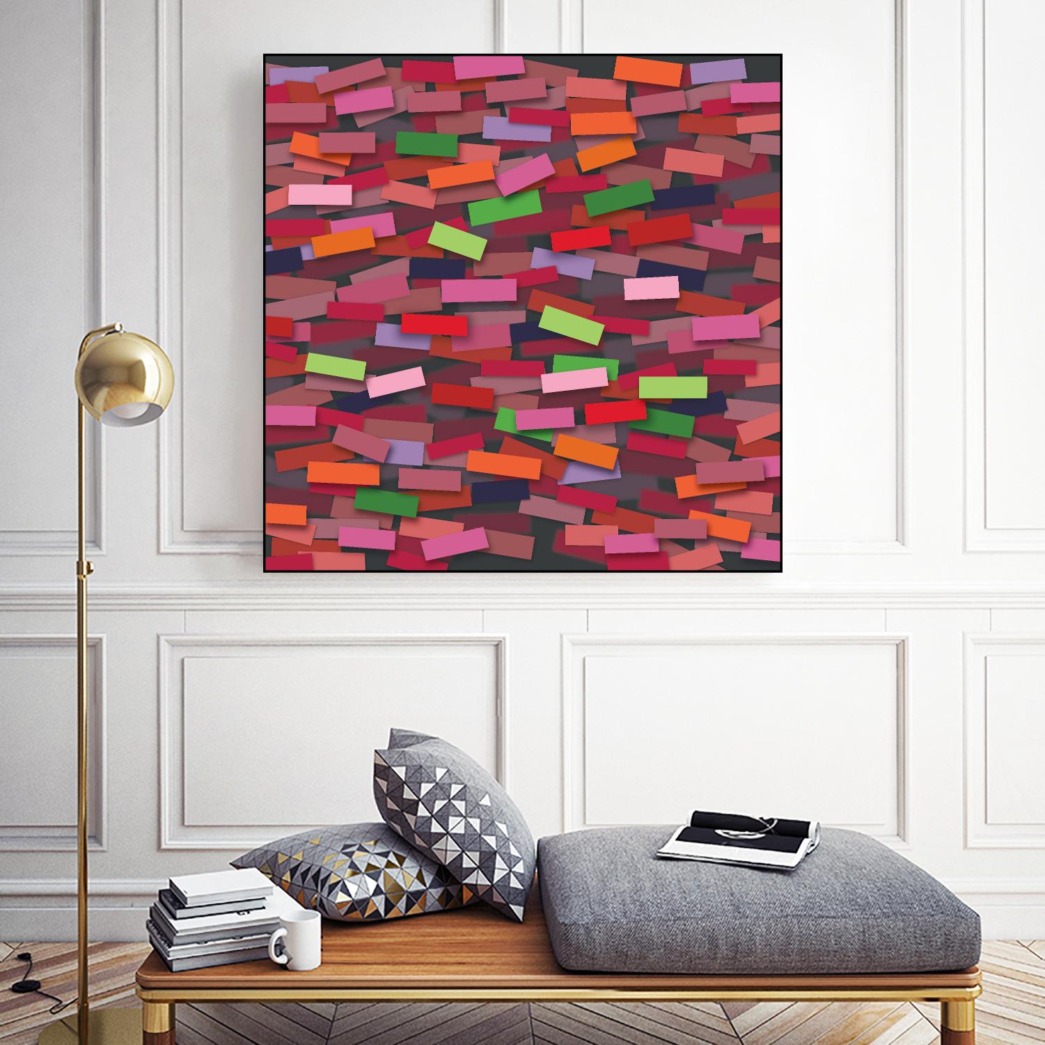 OCEAN- rouge by Celine Cimon on GIANT ART - red abstract canadian artist