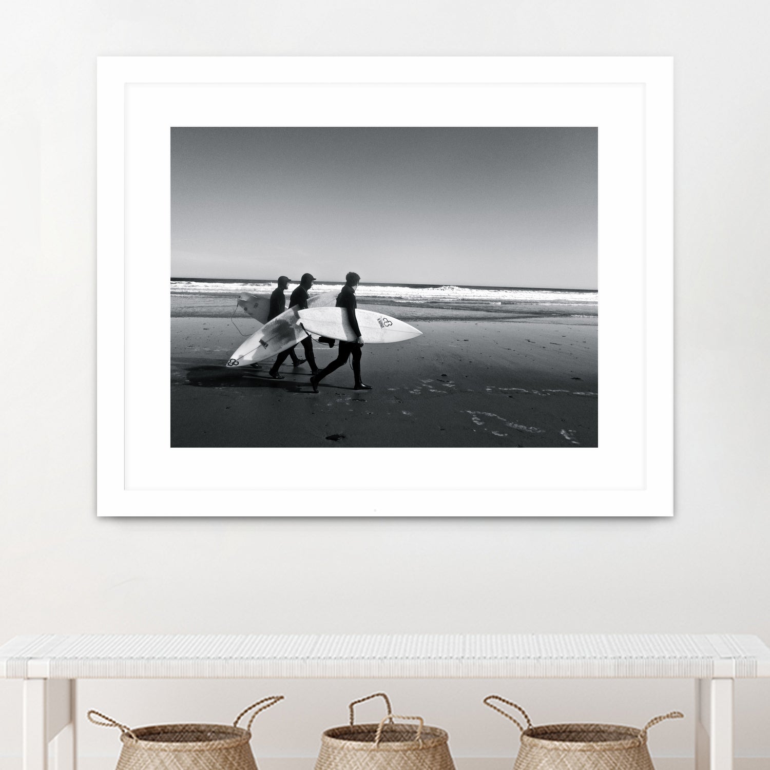 Surfers III by Pauline Aubut on GIANT ART - white coastal sand