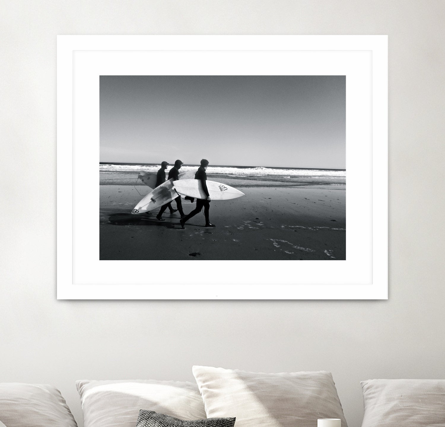 Surfers III by Pauline Aubut on GIANT ART - white coastal sand