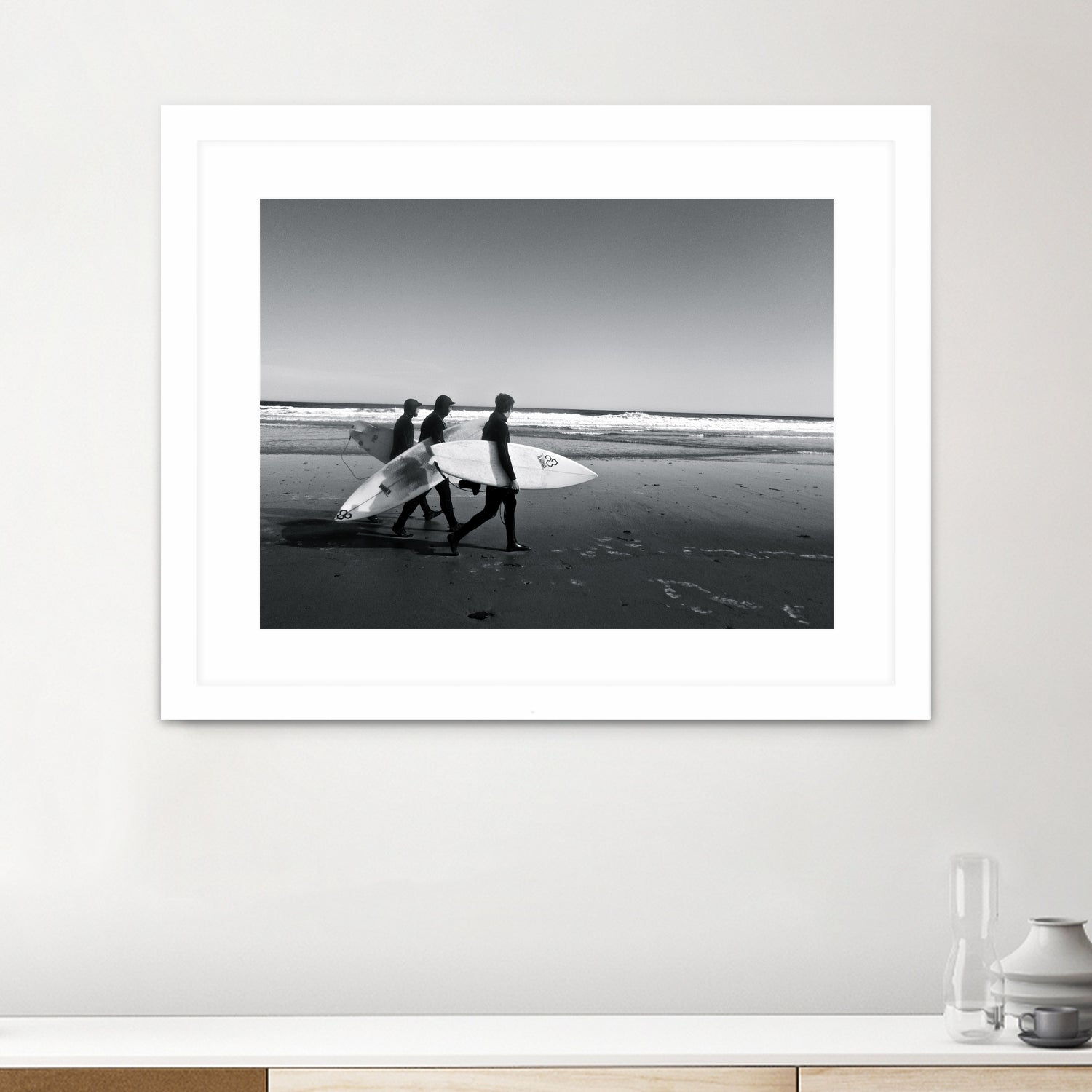 Surfers III by Pauline Aubut on GIANT ART - white coastal sand