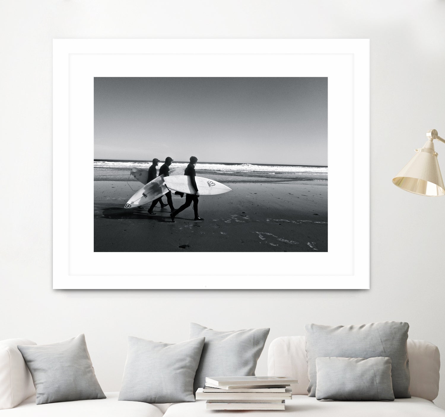 Surfers III by Pauline Aubut on GIANT ART - white coastal sand