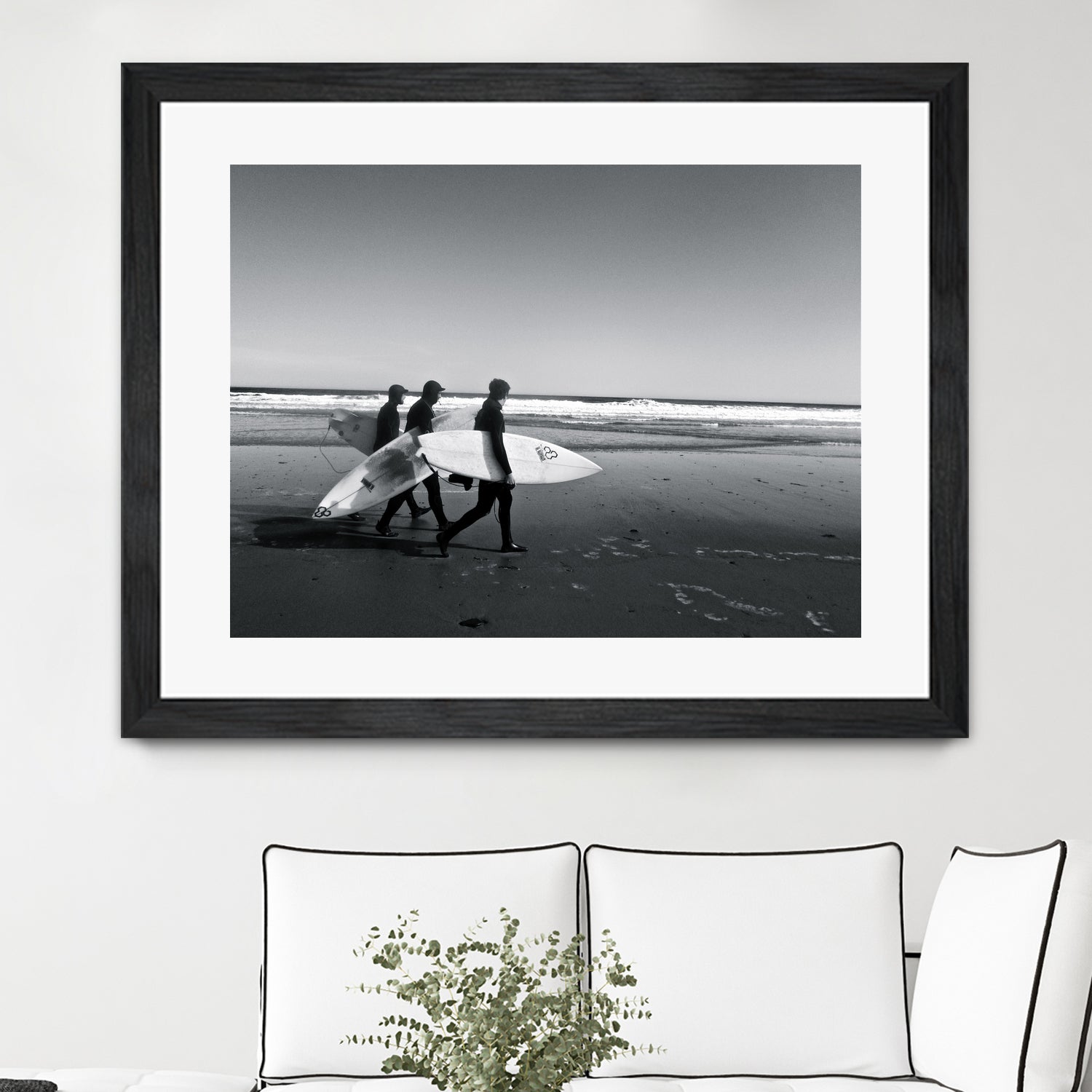 Surfers III by Pauline Aubut on GIANT ART - white coastal sand