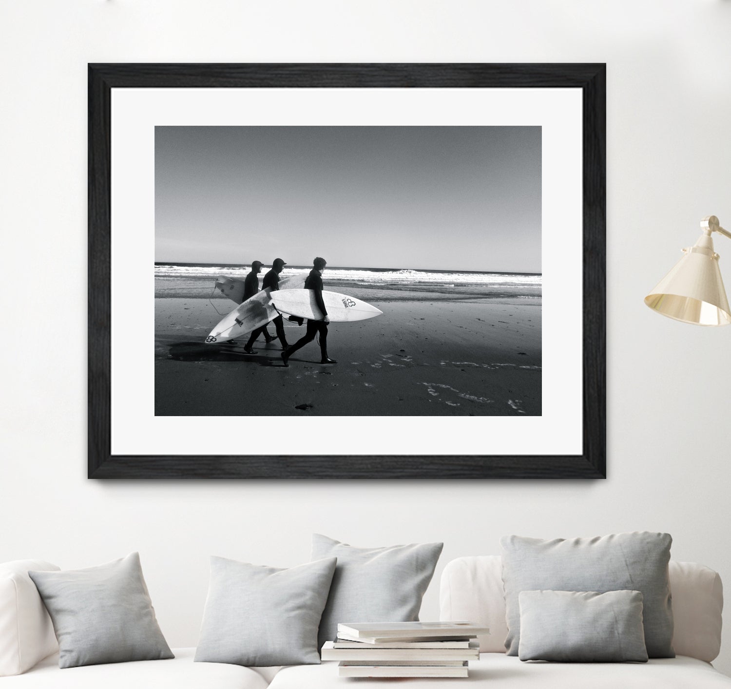Surfers III by Pauline Aubut on GIANT ART - white coastal sand