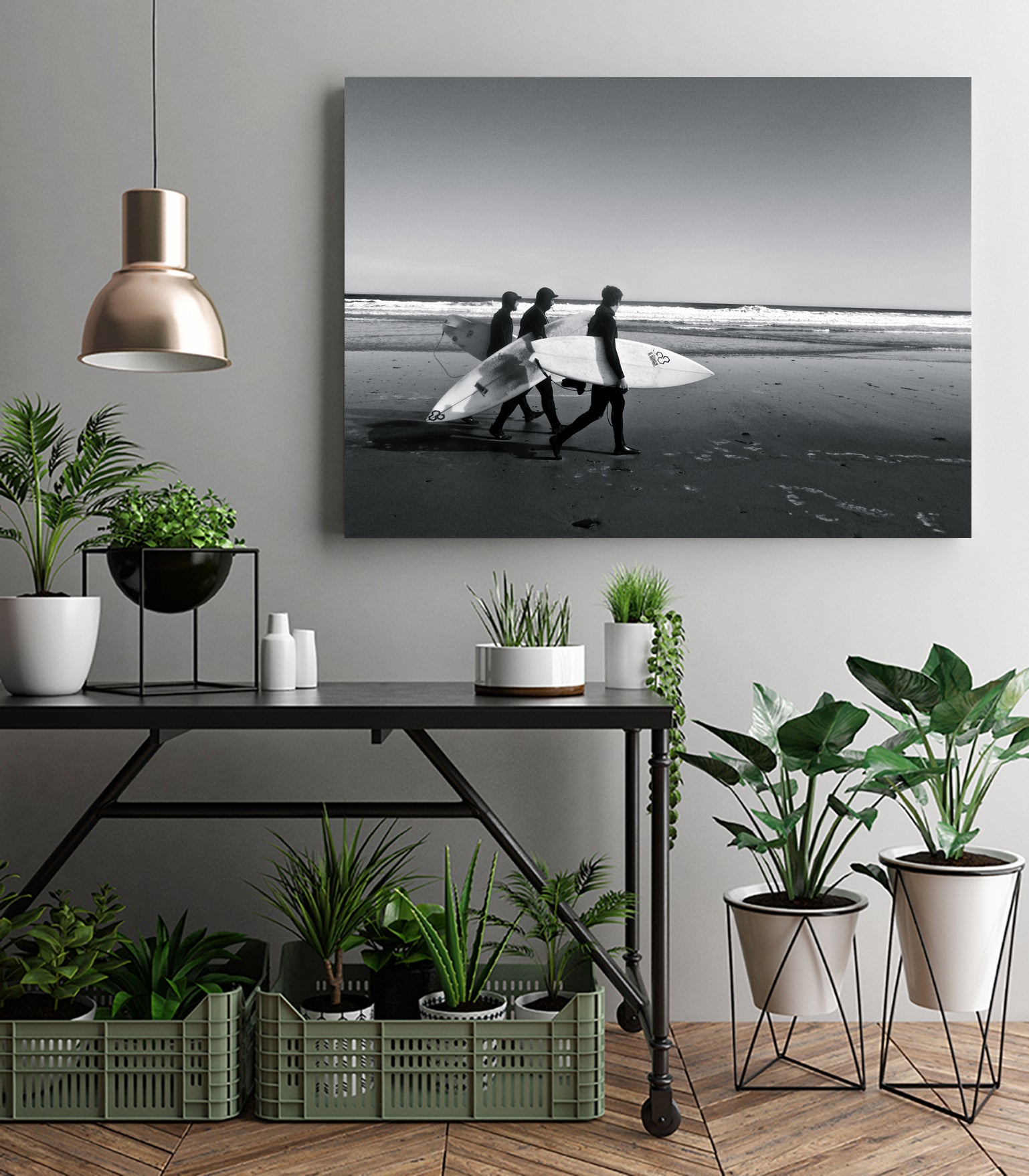 Surfers III by Pauline Aubut on GIANT ART - white coastal sand