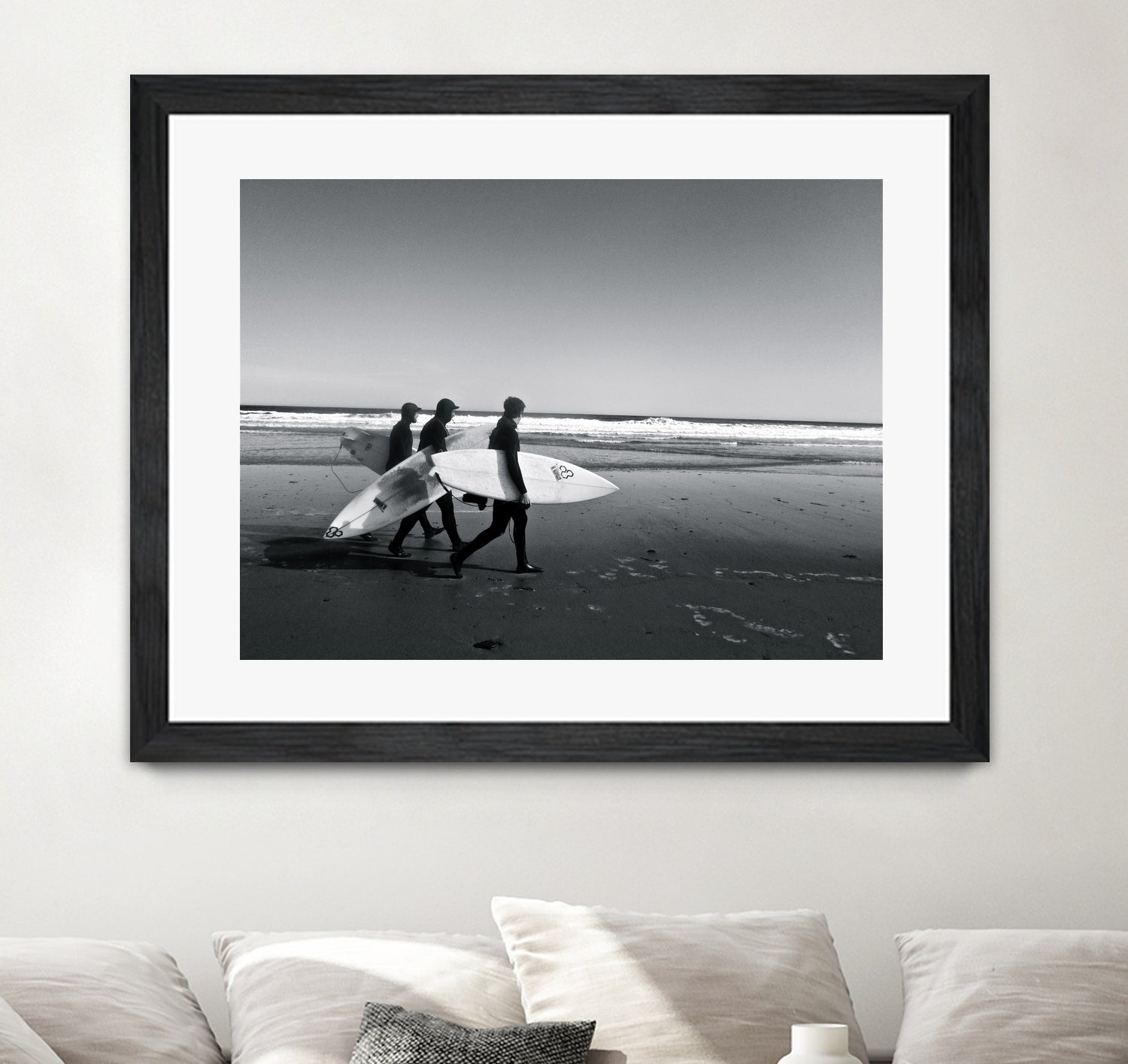Surfers III by Pauline Aubut on GIANT ART - white coastal sand