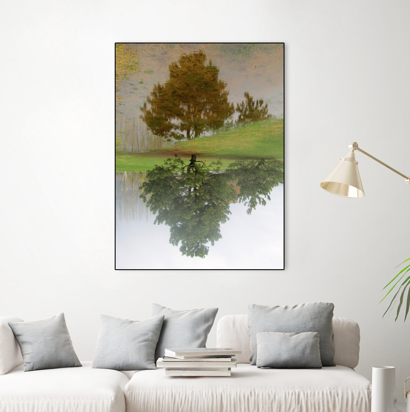 I look at life on both sides now by Pauline Aubut on GIANT ART - green botanical reflection