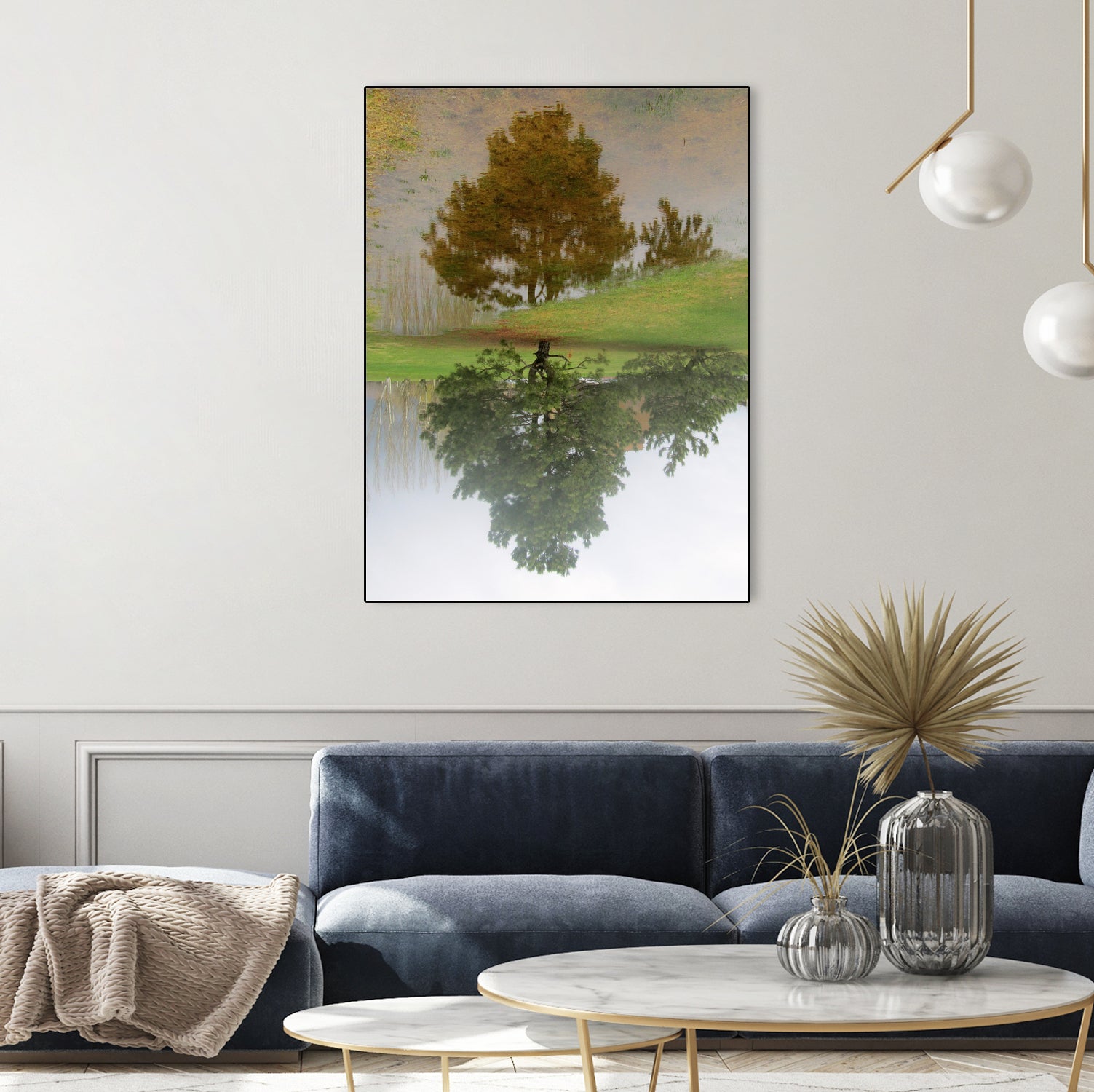 I look at life on both sides now by Pauline Aubut on GIANT ART - green botanical reflection