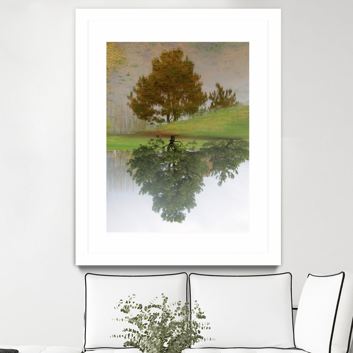 I look at life on both sides now by Pauline Aubut on GIANT ART - green botanical reflection