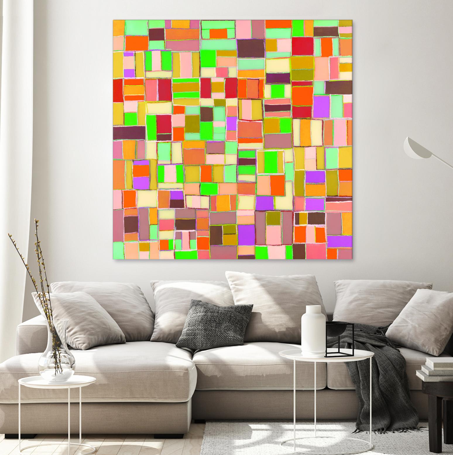 INTERPLAY - jaune by Celine Cimon on GIANT ART - yellow abstract canadian