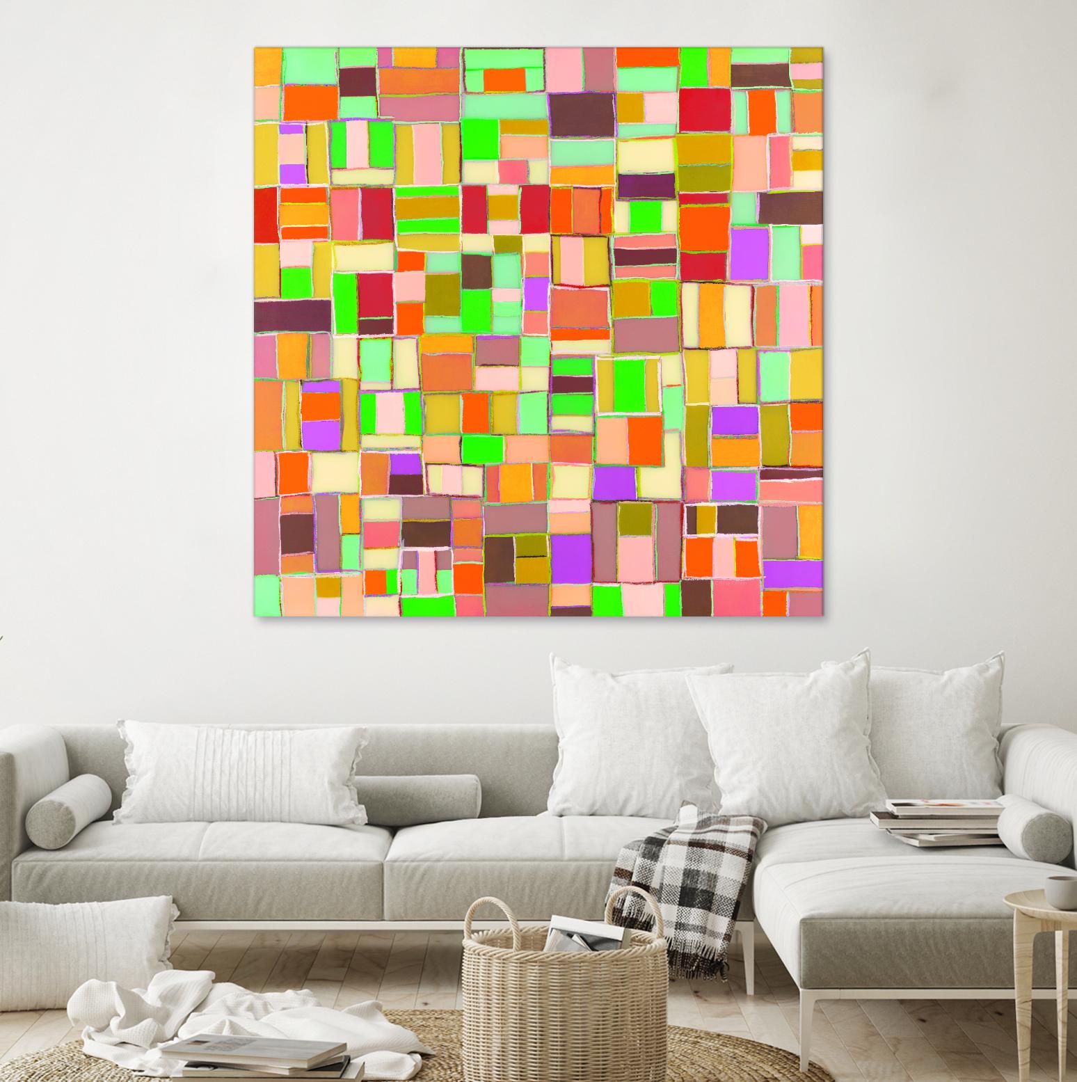 INTERPLAY - jaune by Celine Cimon on GIANT ART - yellow abstract canadian