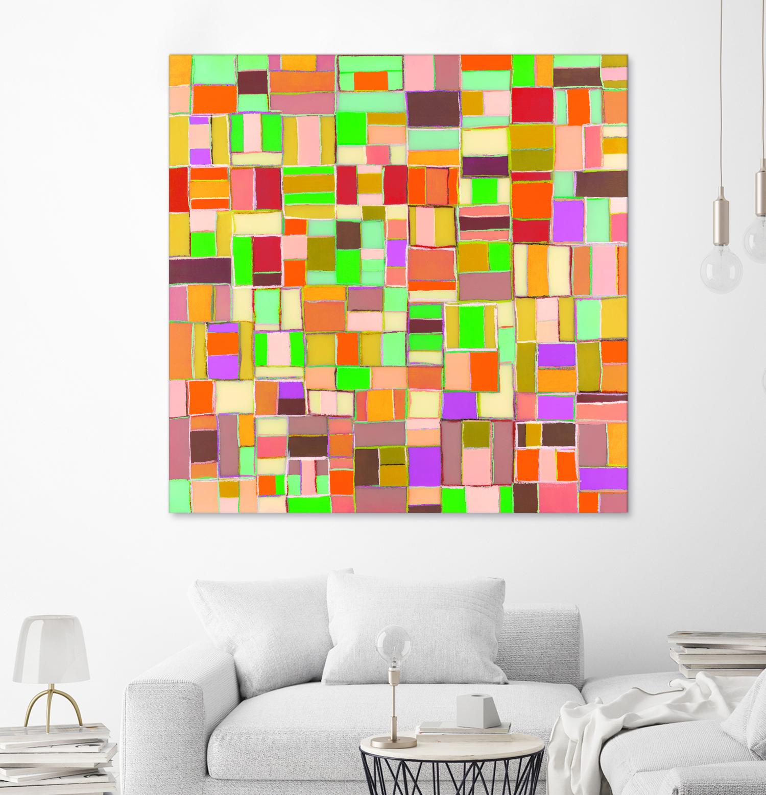 INTERPLAY - jaune by Celine Cimon on GIANT ART - yellow abstract canadian