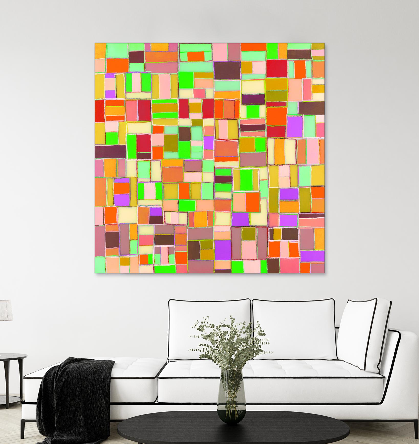 INTERPLAY - jaune by Celine Cimon on GIANT ART - yellow abstract canadian