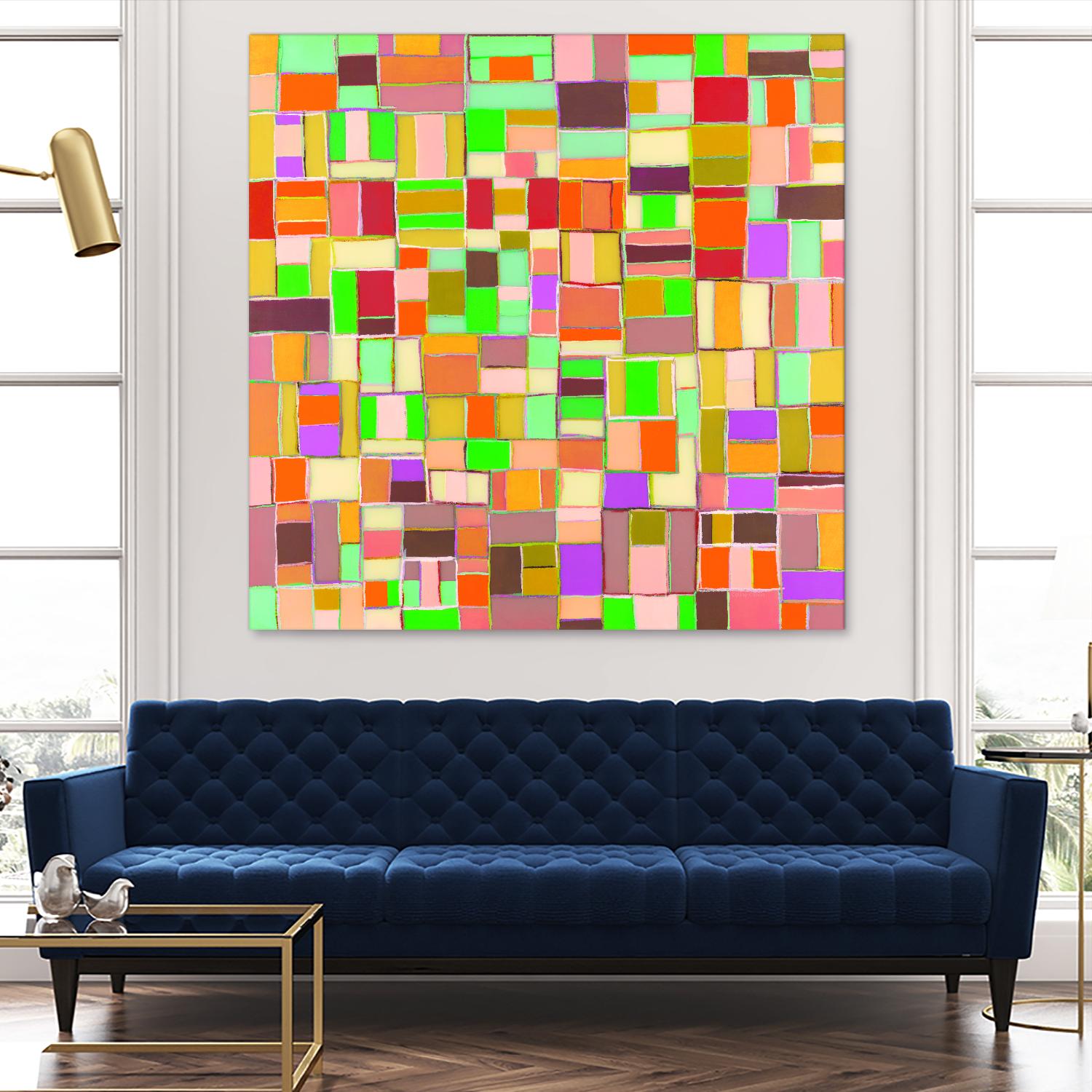 INTERPLAY - jaune by Celine Cimon on GIANT ART - yellow abstract canadian