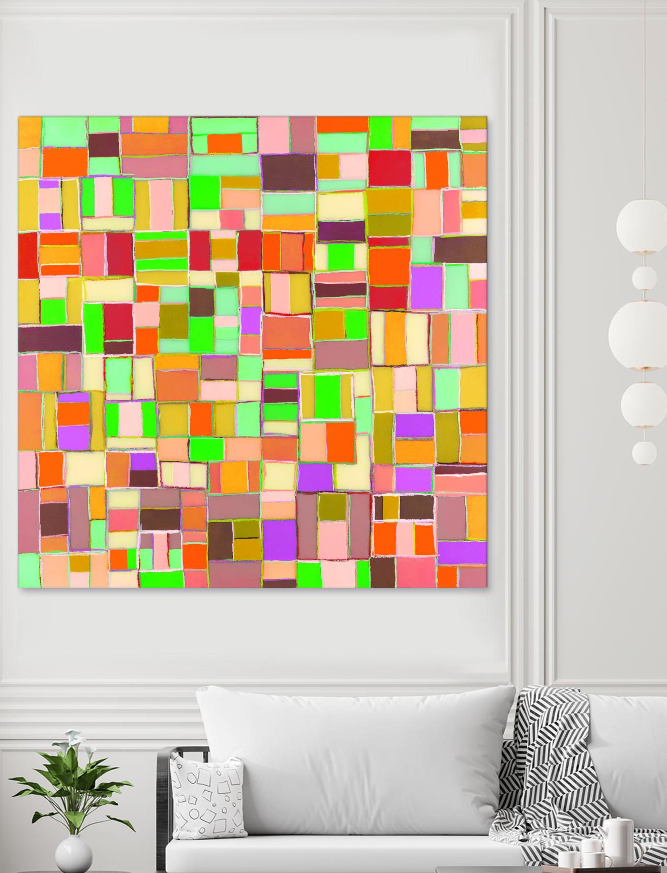 INTERPLAY - jaune by Celine Cimon on GIANT ART - yellow abstract canadian