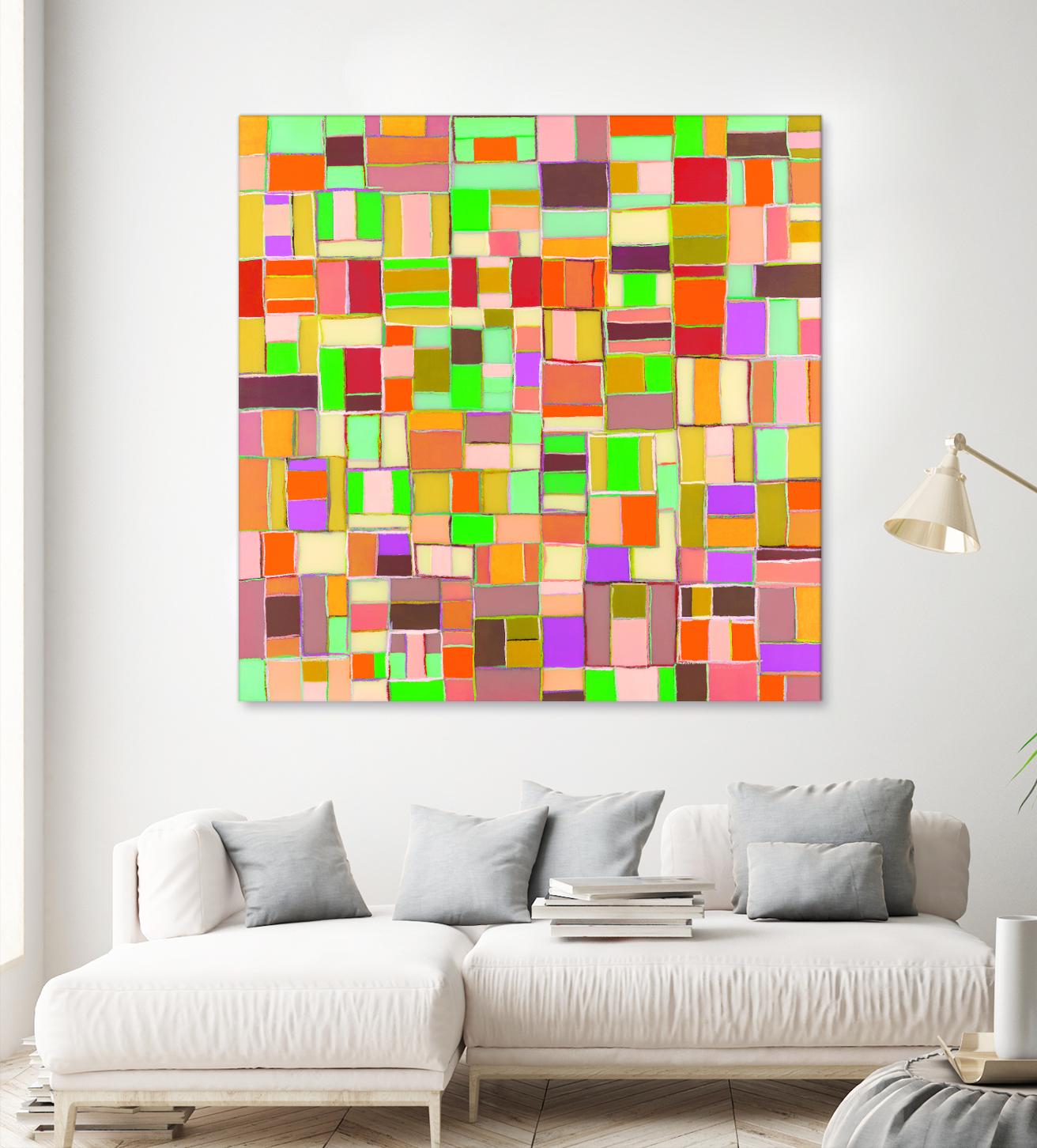 INTERPLAY - jaune by Celine Cimon on GIANT ART - yellow abstract canadian