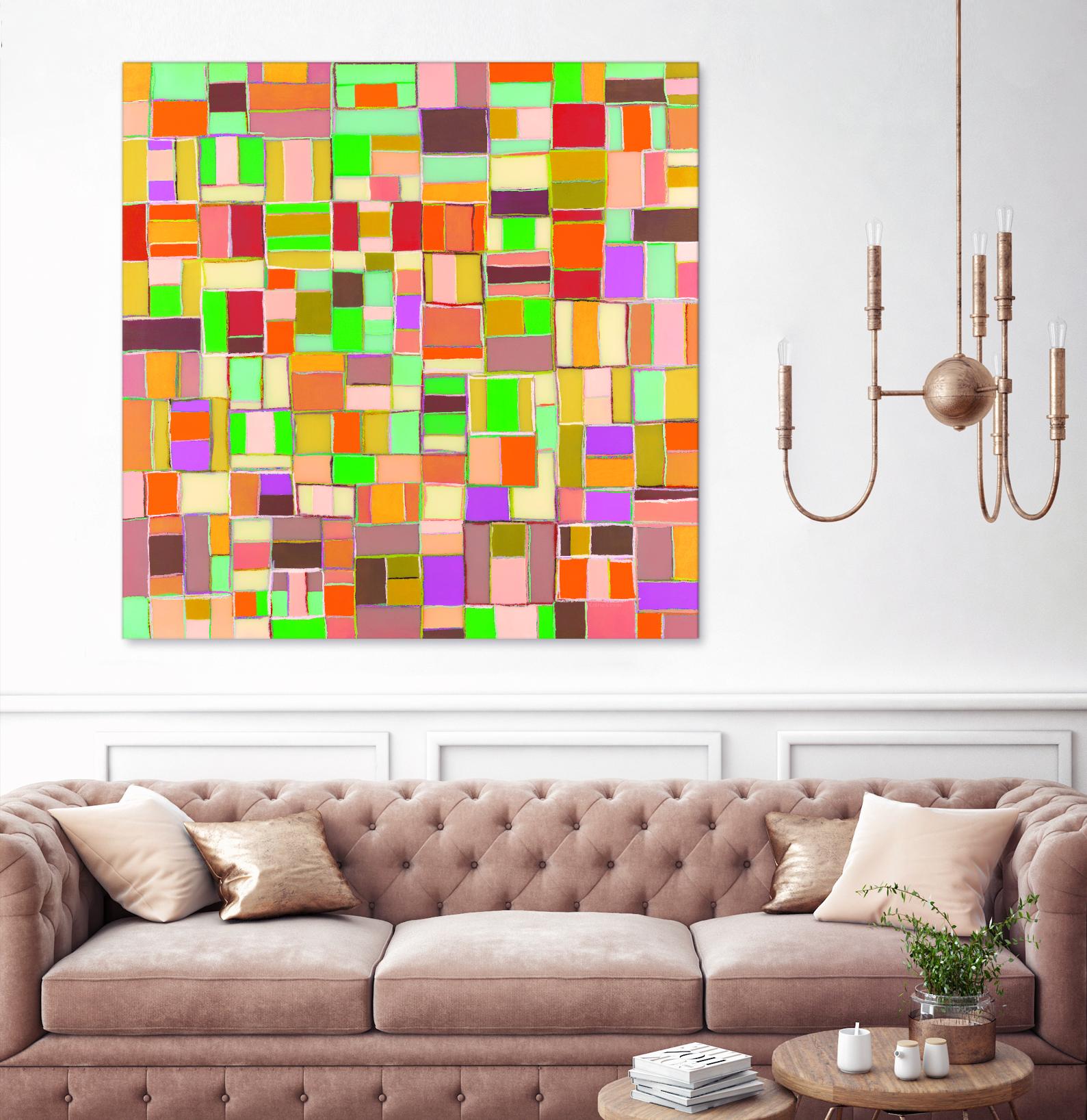 INTERPLAY - jaune by Celine Cimon on GIANT ART - yellow abstract canadian