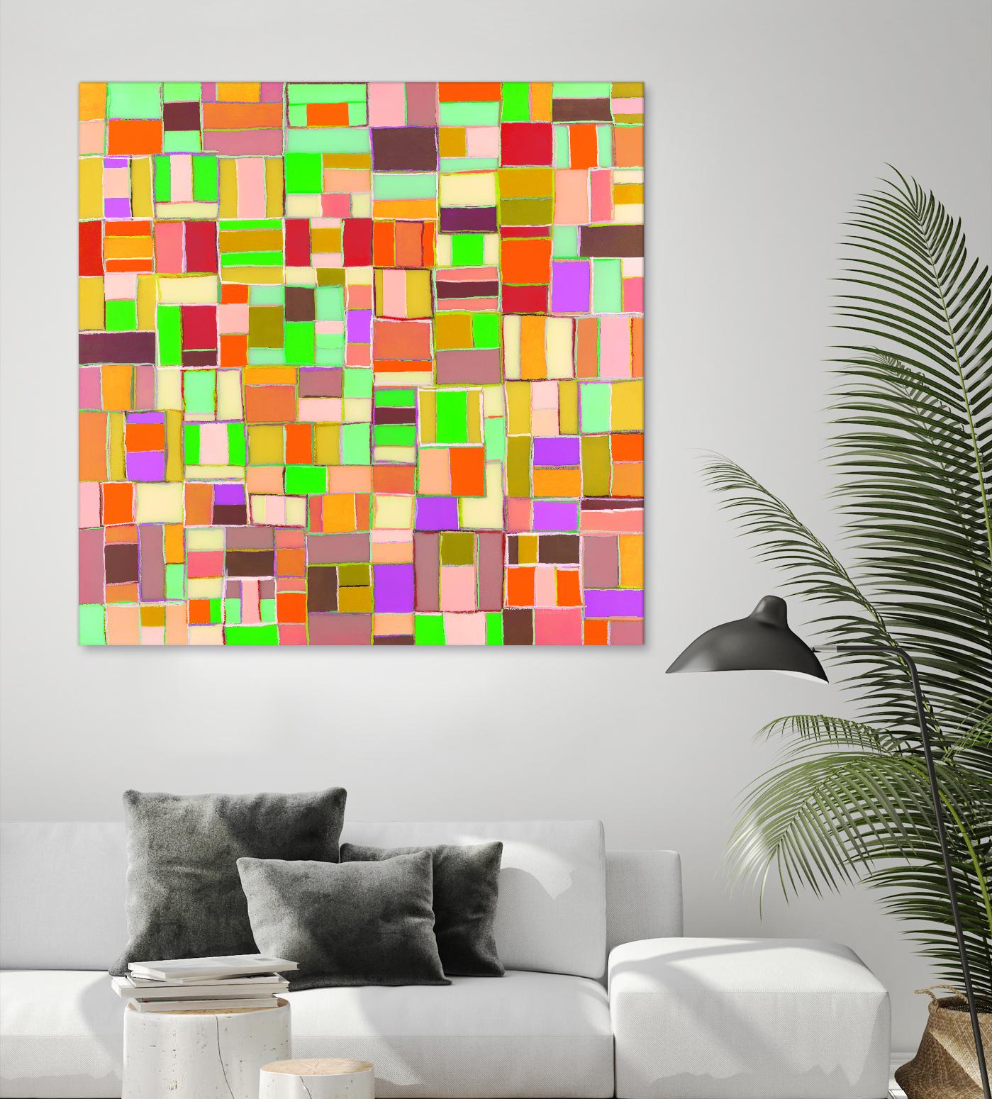 INTERPLAY - jaune by Celine Cimon on GIANT ART - yellow abstract canadian