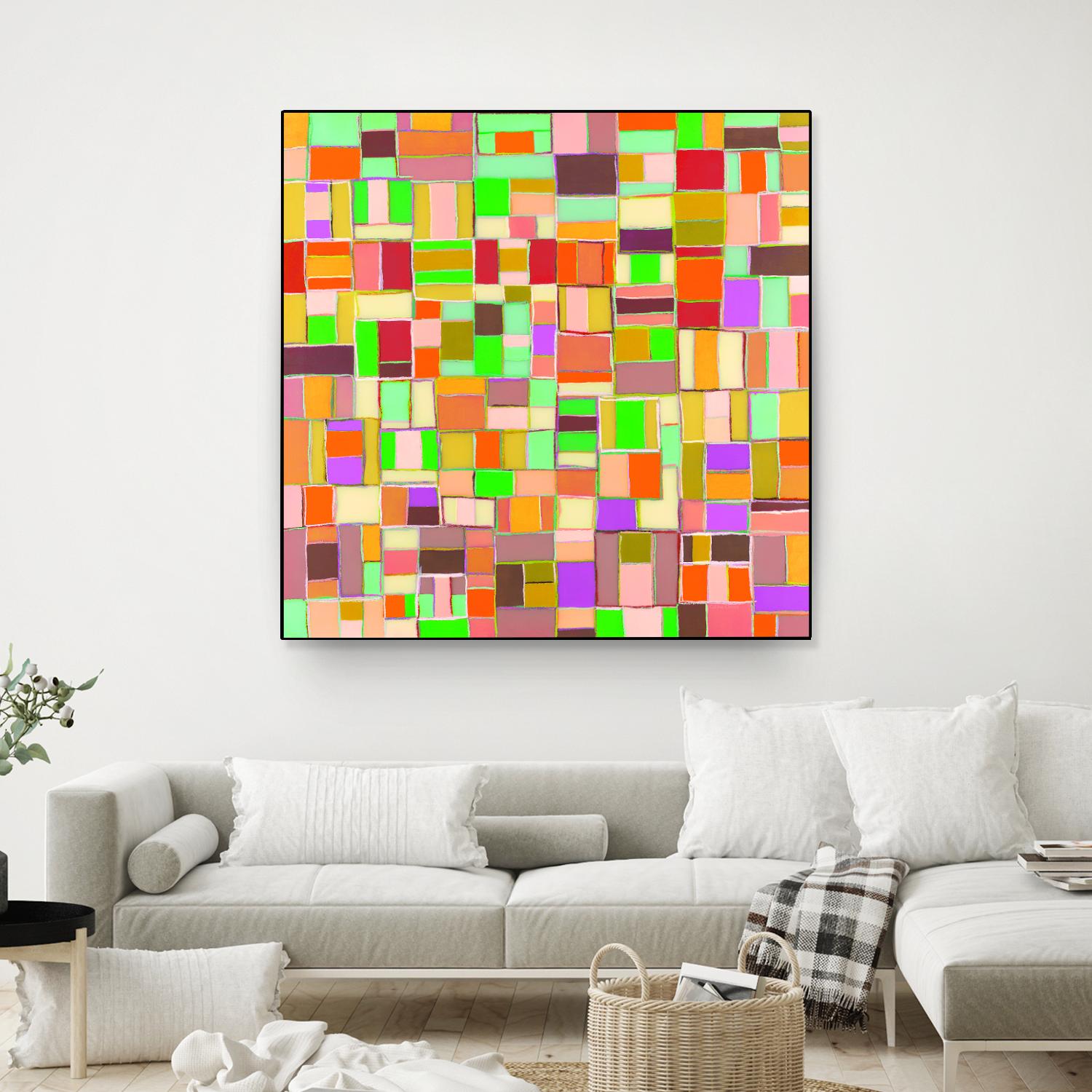 INTERPLAY - jaune by Celine Cimon on GIANT ART - yellow abstract canadian