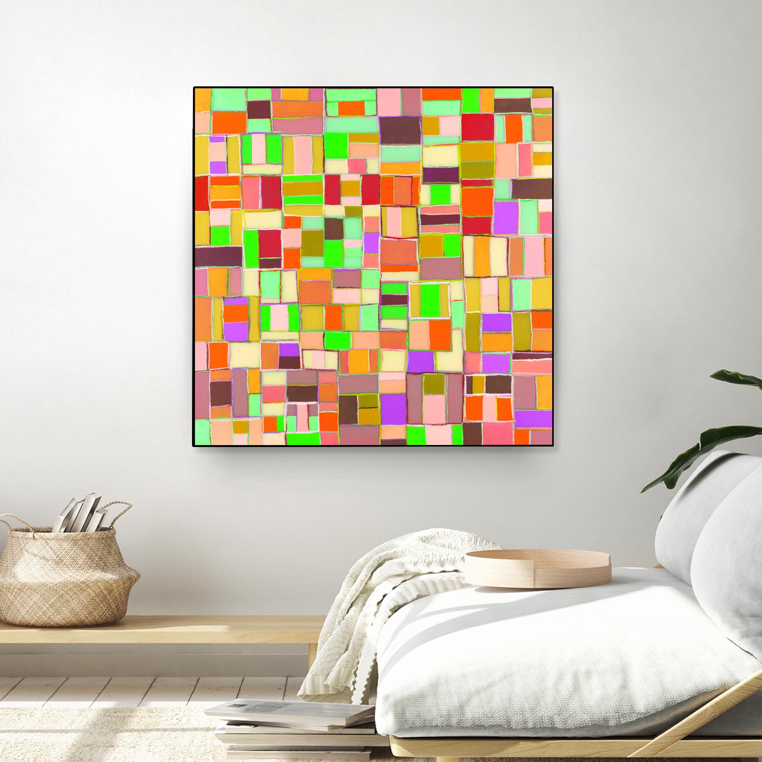 INTERPLAY - jaune by Celine Cimon on GIANT ART - yellow abstract canadian