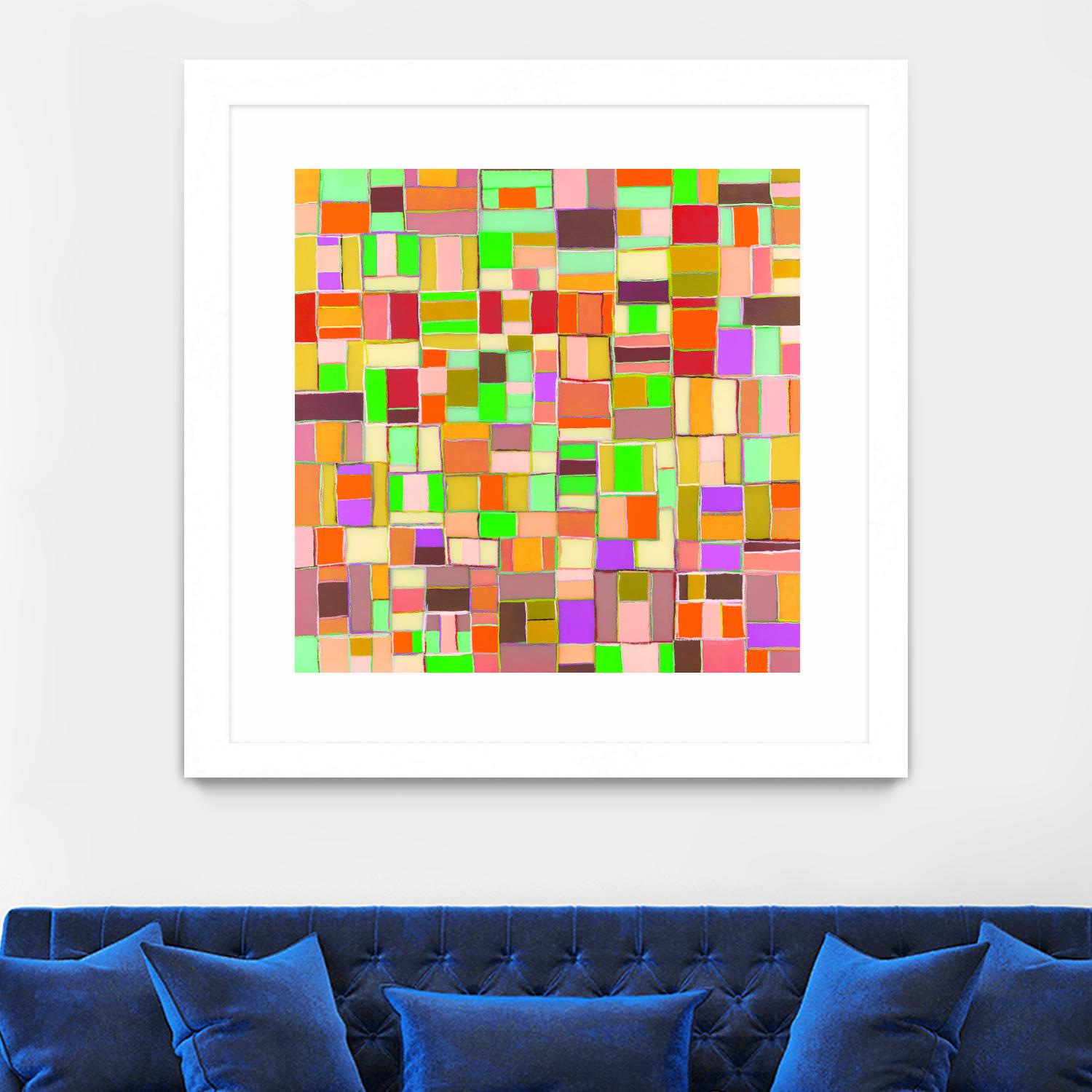 INTERPLAY - jaune by Celine Cimon on GIANT ART - yellow abstract canadian