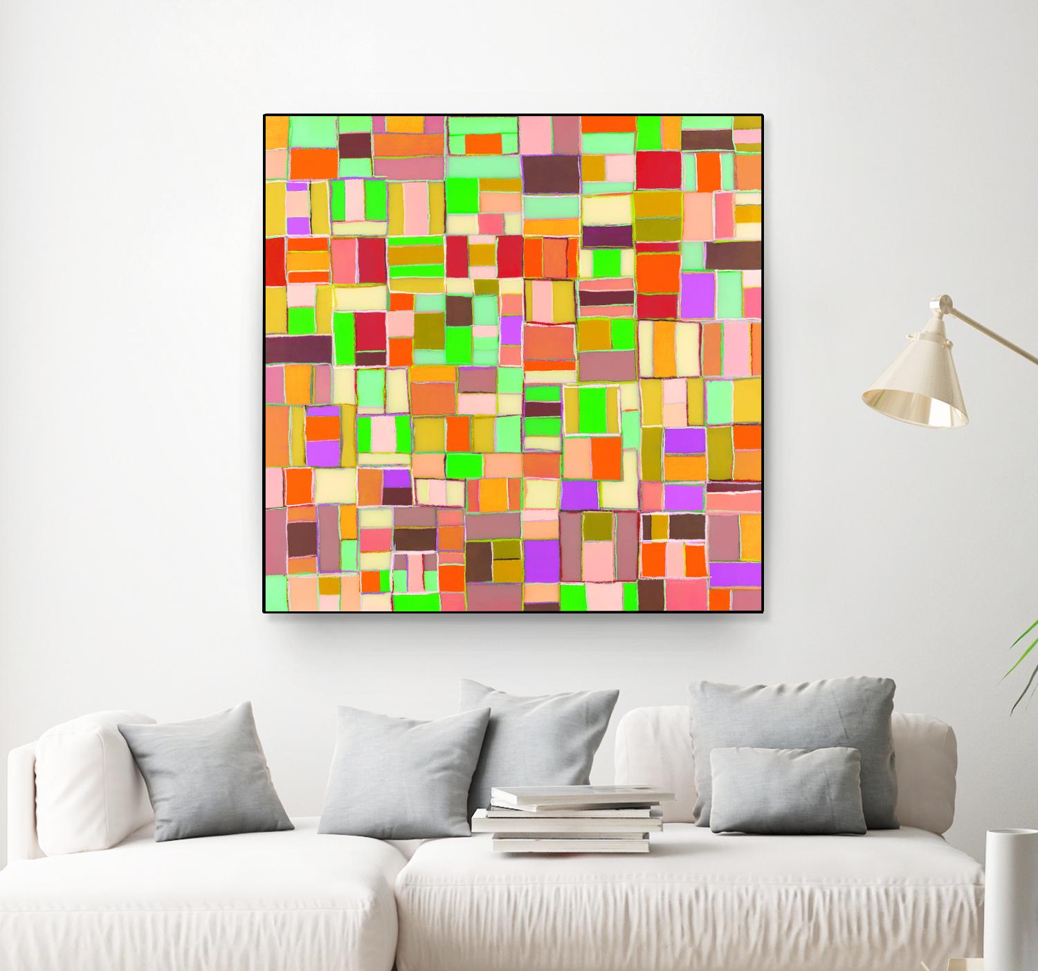 INTERPLAY - jaune by Celine Cimon on GIANT ART - yellow abstract canadian