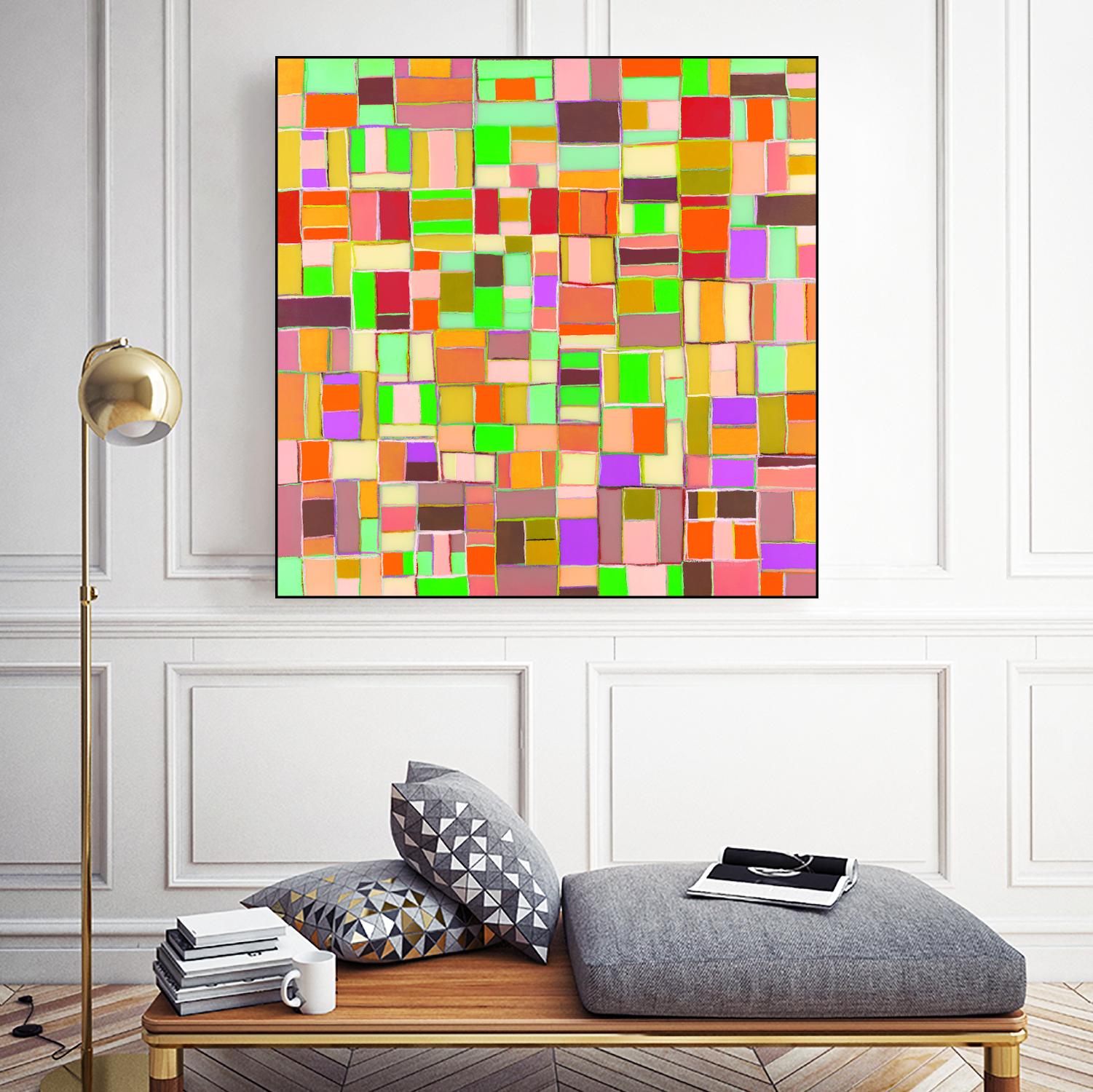 INTERPLAY - jaune by Celine Cimon on GIANT ART - yellow abstract canadian