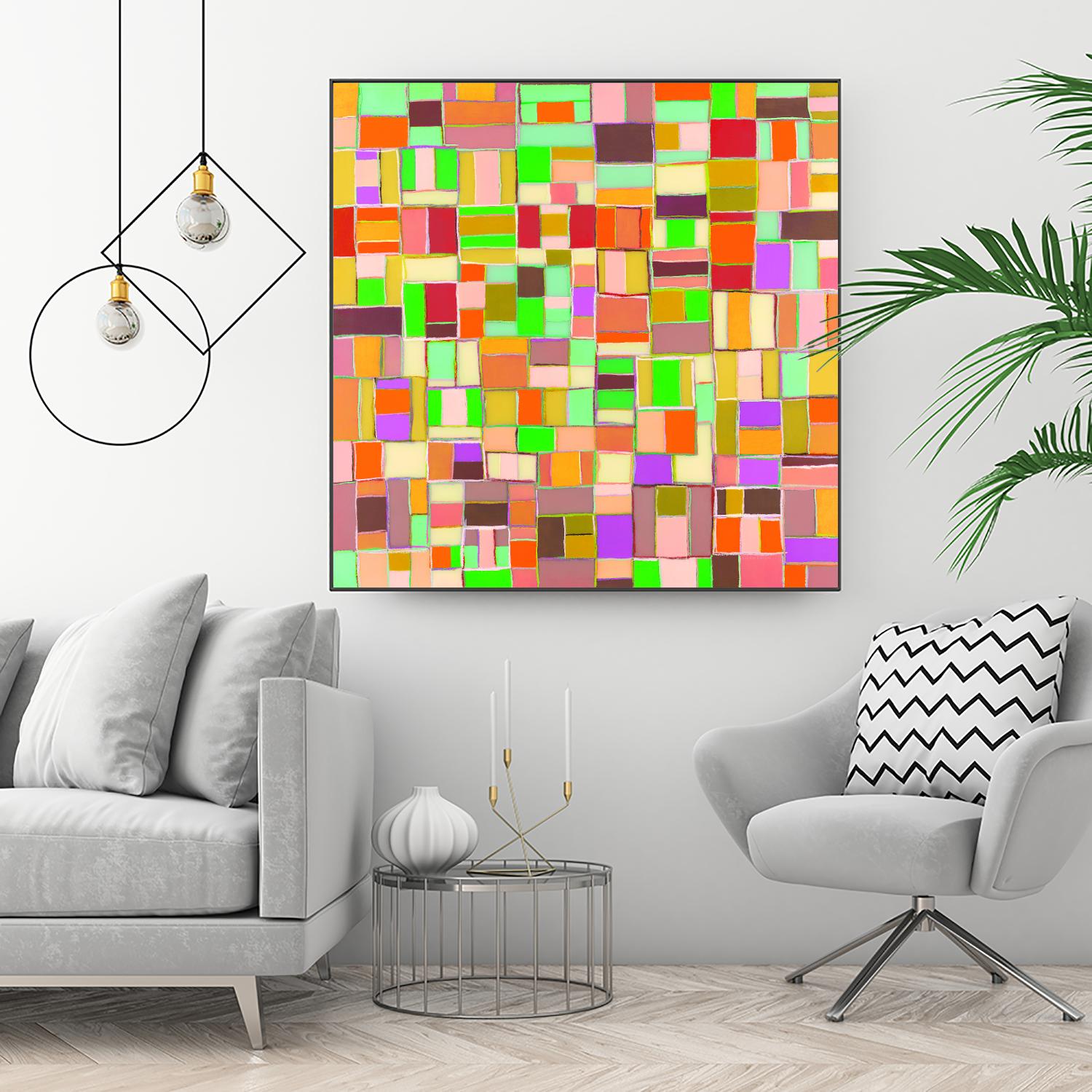 INTERPLAY - jaune by Celine Cimon on GIANT ART - yellow abstract canadian