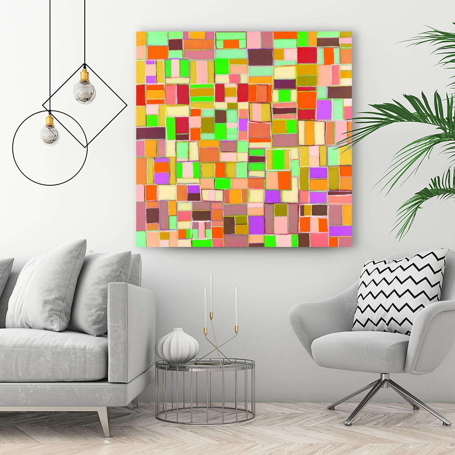 INTERPLAY - jaune by Celine Cimon on GIANT ART - yellow abstract canadian