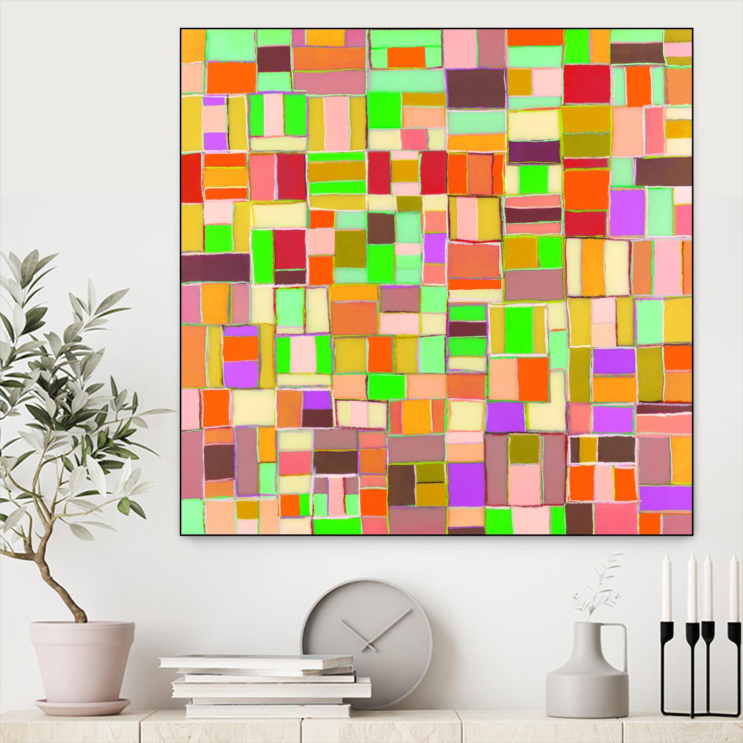 INTERPLAY - jaune by Celine Cimon on GIANT ART - yellow abstract canadian