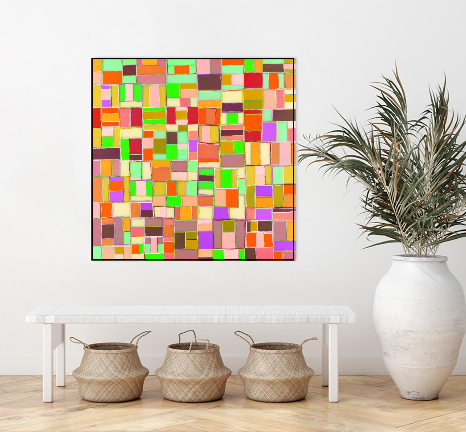 INTERPLAY - jaune by Celine Cimon on GIANT ART - yellow abstract canadian