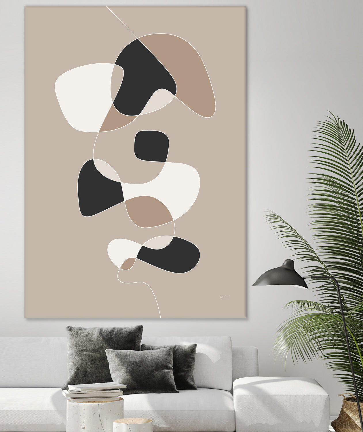 Forms of Art III by M Studio on GIANT ART - beige scandinavian