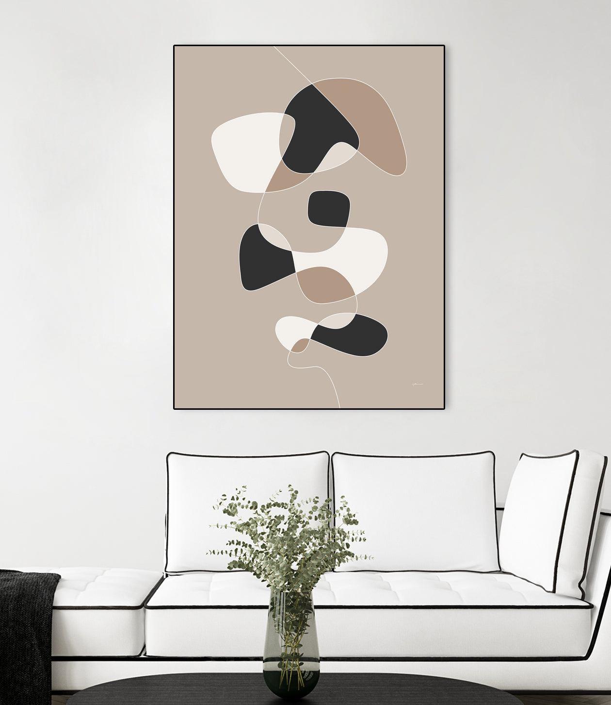 Forms of Art III by M Studio on GIANT ART - beige scandinavian