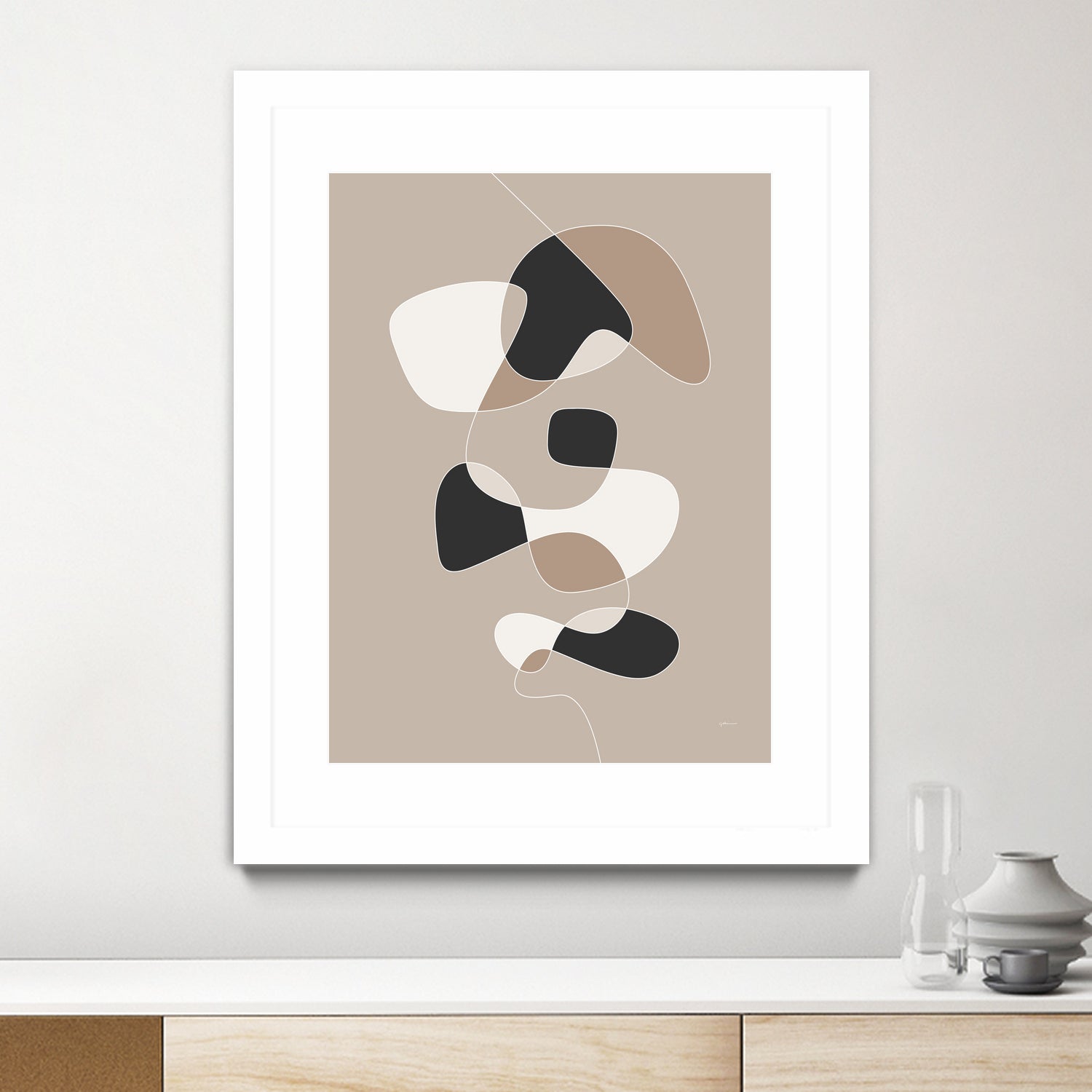 Forms of Art III by M Studio on GIANT ART - beige scandinavian