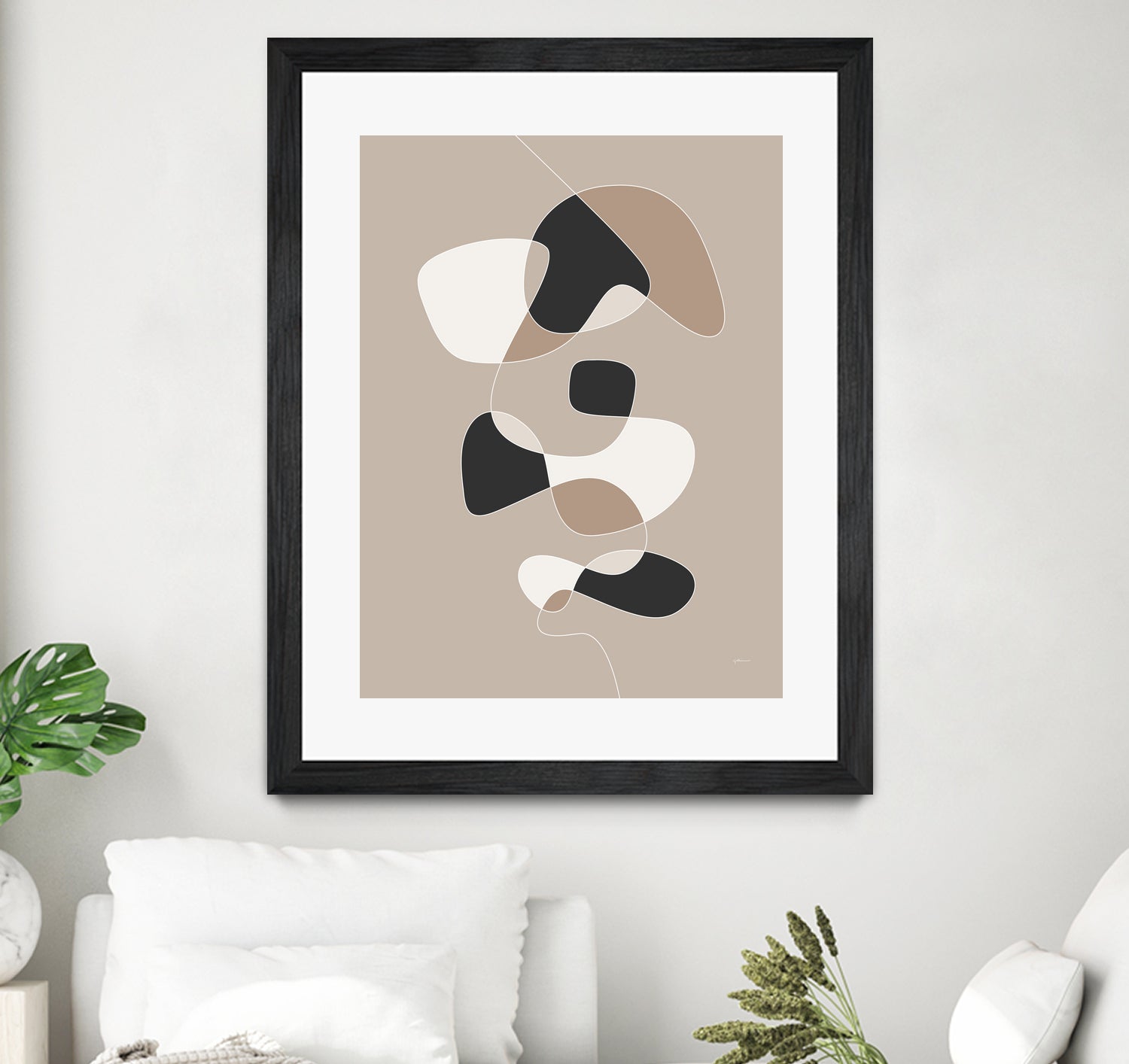 Forms of Art III by M Studio on GIANT ART - beige scandinavian