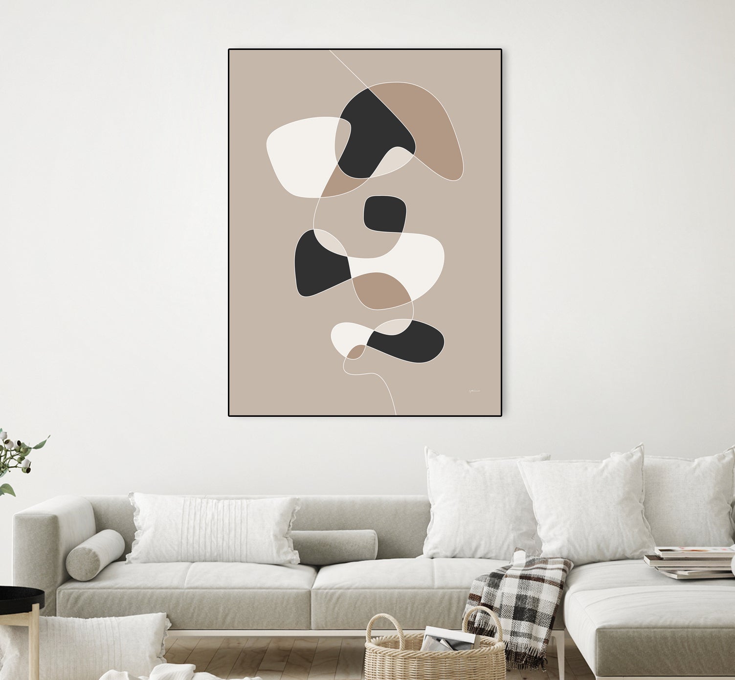 Forms of Art III by M Studio on GIANT ART - beige scandinavian