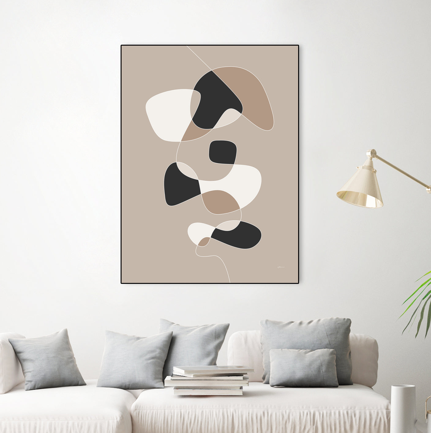 Forms of Art III by M Studio on GIANT ART - beige scandinavian