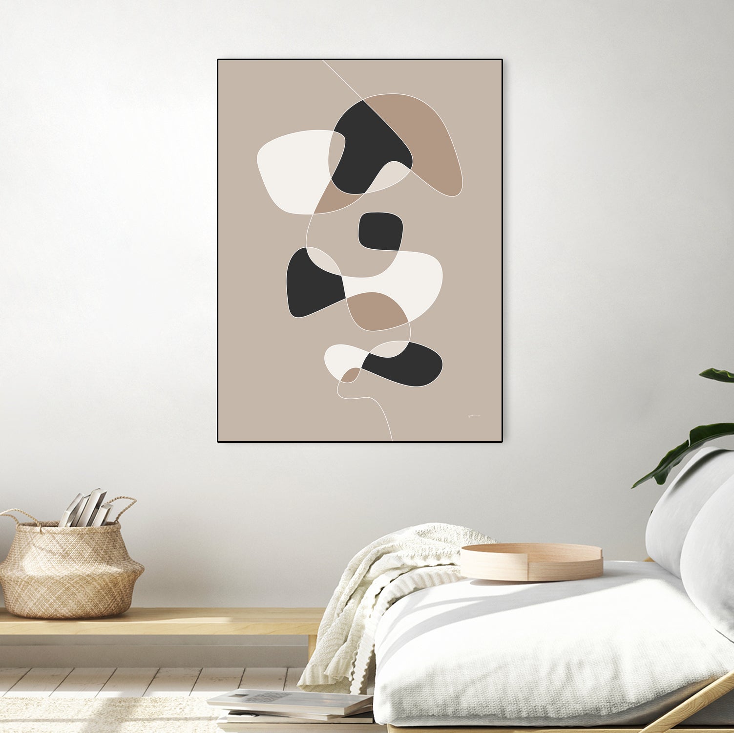 Forms of Art III by M Studio on GIANT ART - beige scandinavian