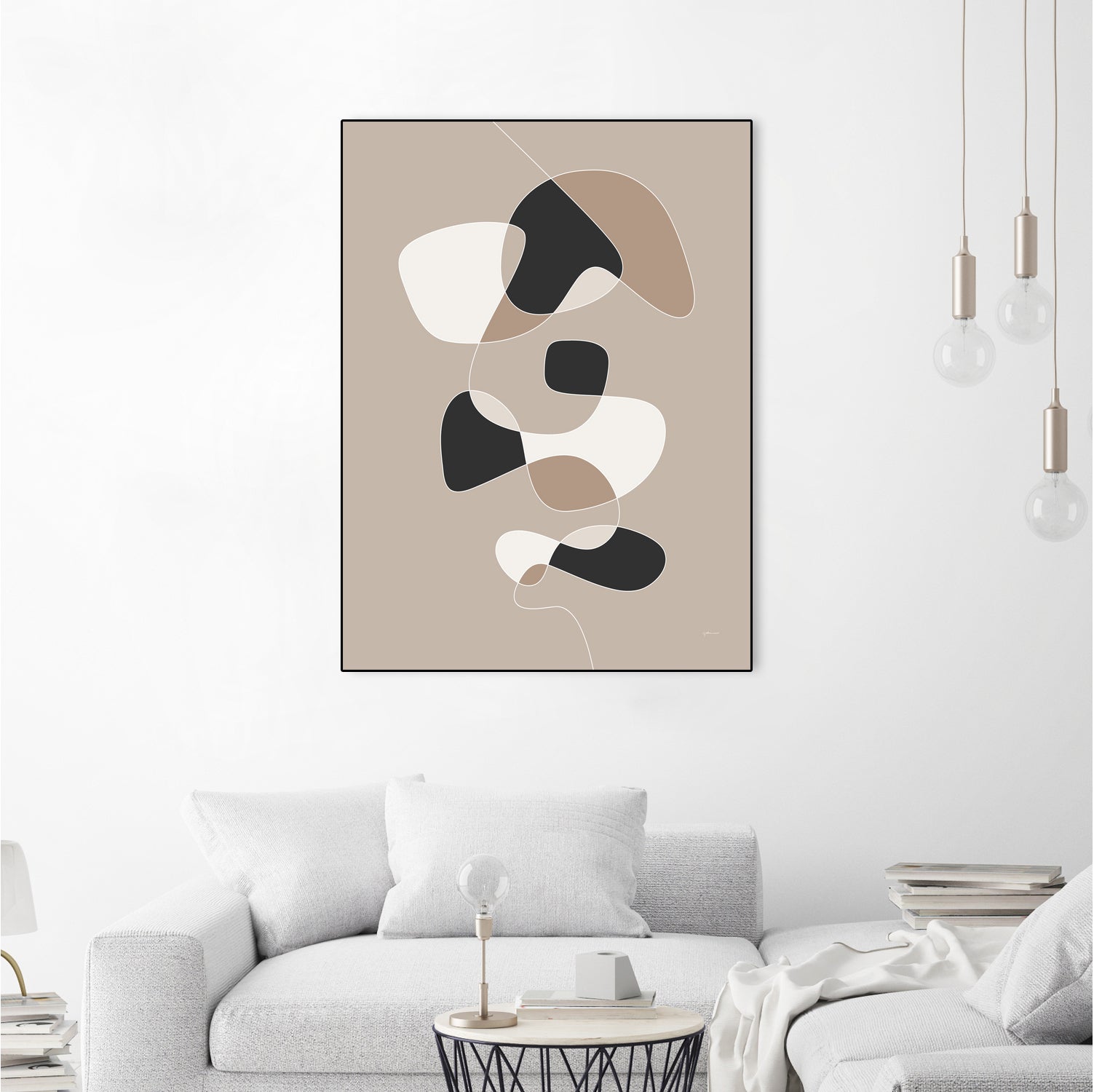 Forms of Art III by M Studio on GIANT ART - beige scandinavian