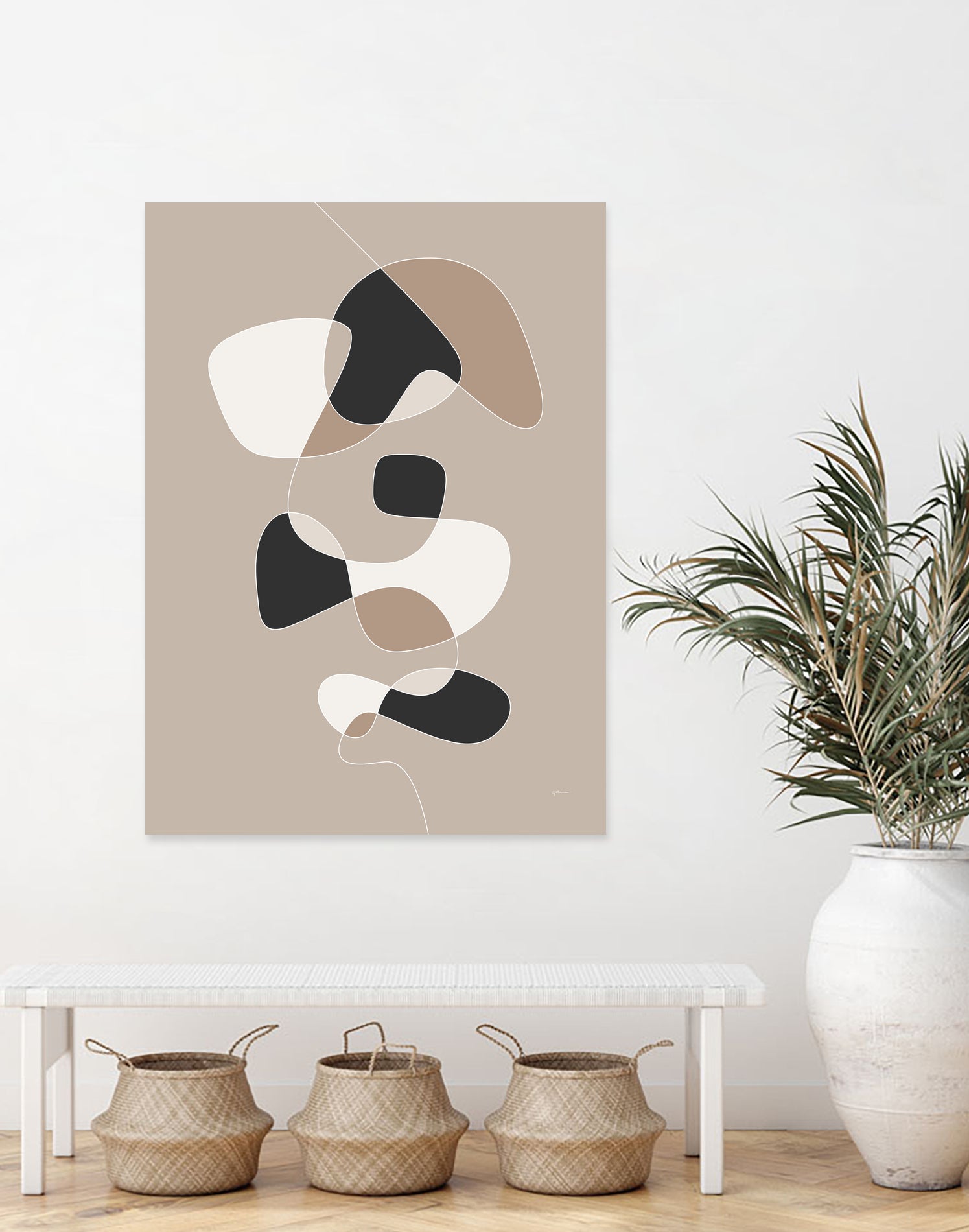 Forms of Art III by M Studio on GIANT ART - beige scandinavian