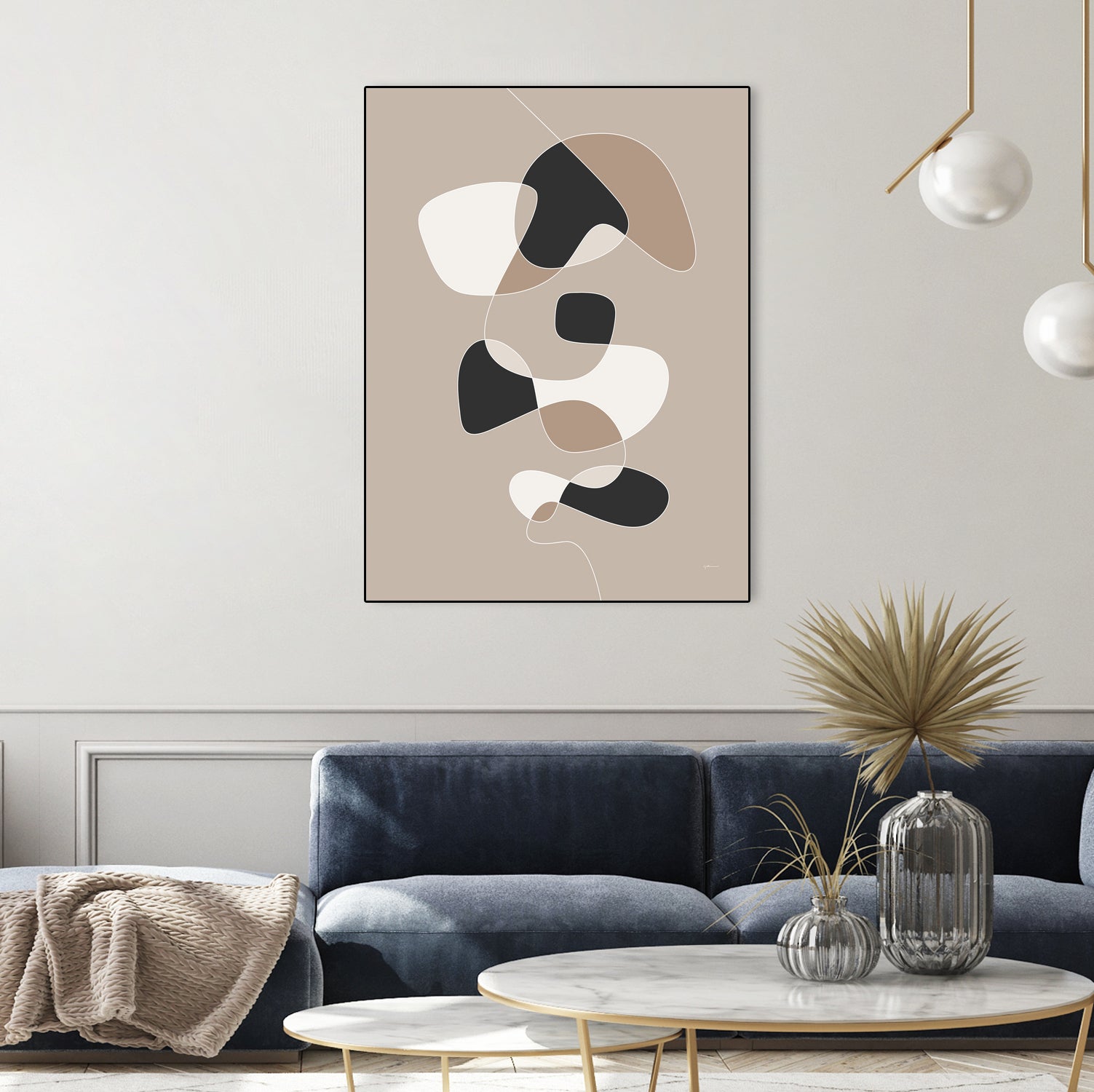 Forms of Art III by M Studio on GIANT ART - beige scandinavian
