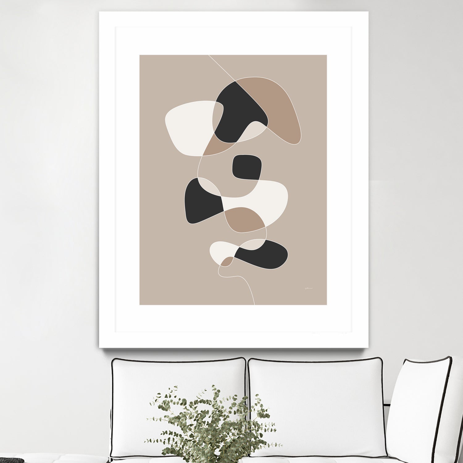 Forms of Art III by M Studio on GIANT ART - beige scandinavian