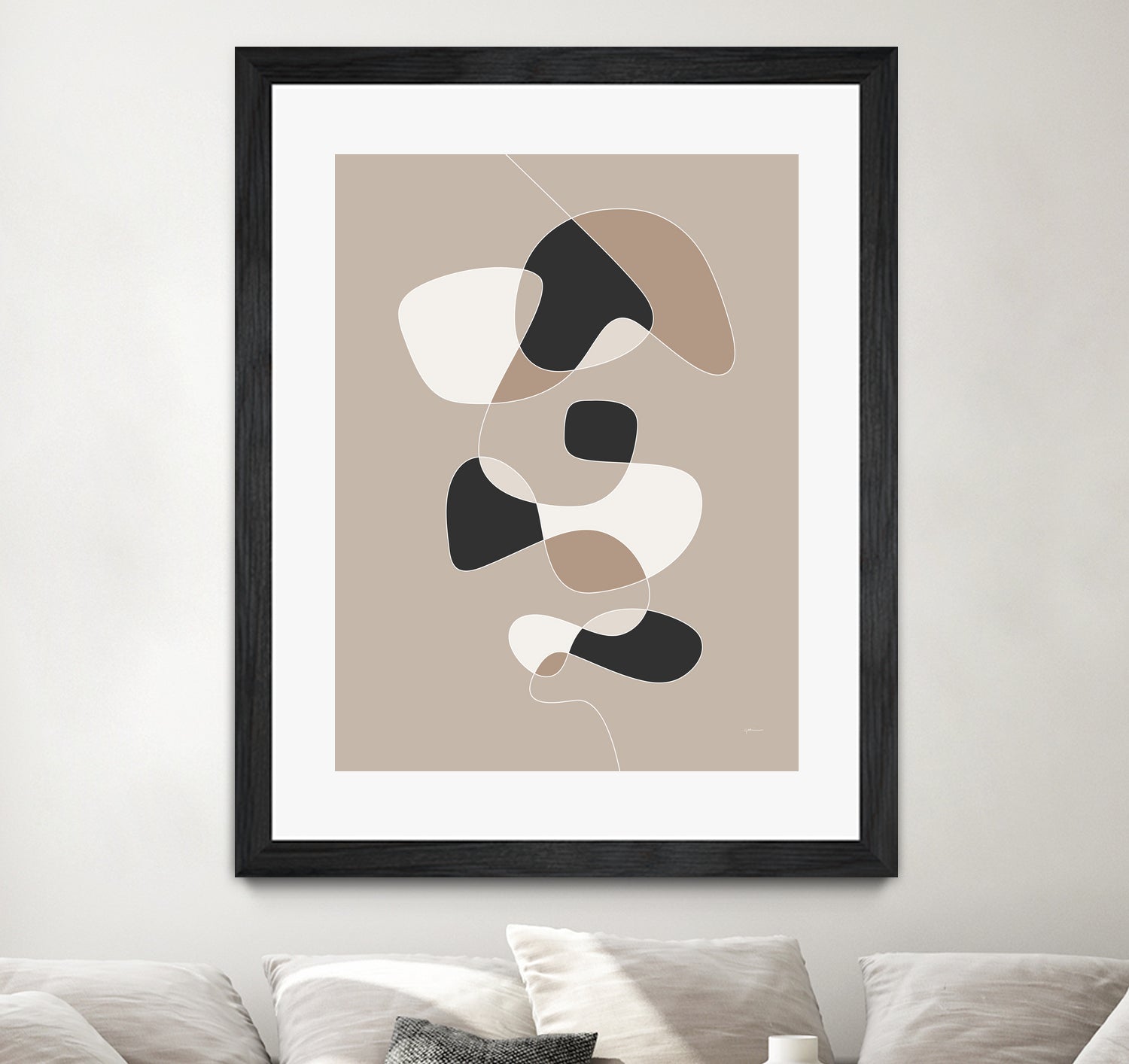 Forms of Art III by M Studio on GIANT ART - beige scandinavian