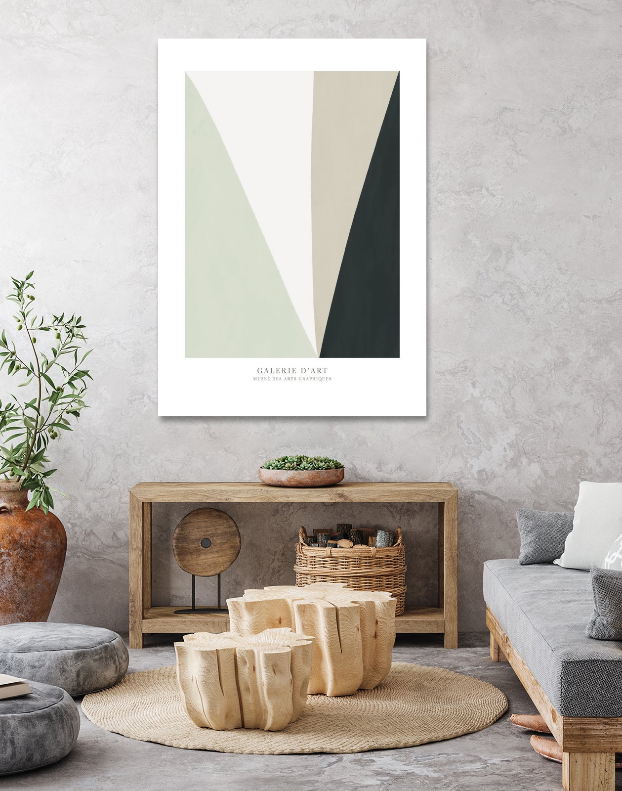 Art Graphique II by M studio on GIANT ART - beige scandinavian
