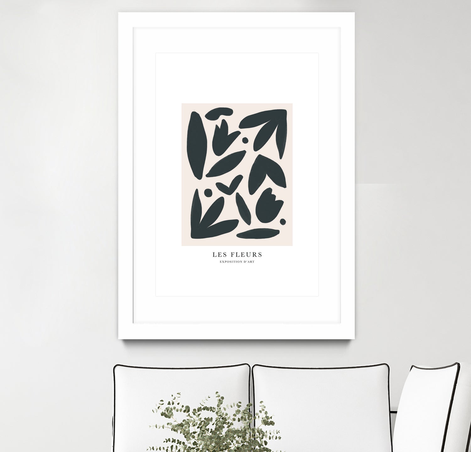 Les Fleurs by M Studio on GIANT ART - beige